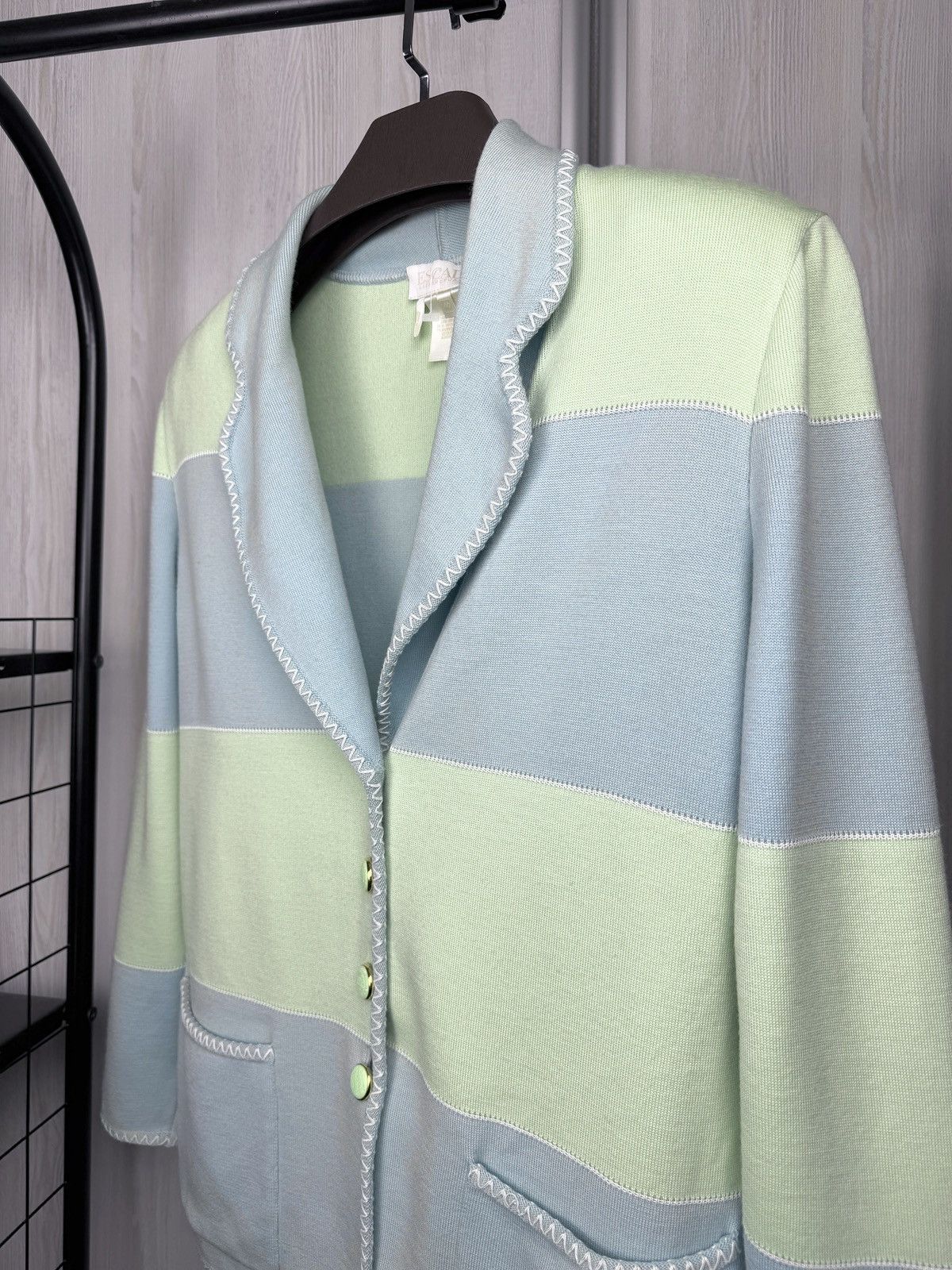 Escada Escada Magaretha Ley Colour Blocked Wool Blazer Germany 40 Size L / US 10 / IT 46 - 4 Thumbnail