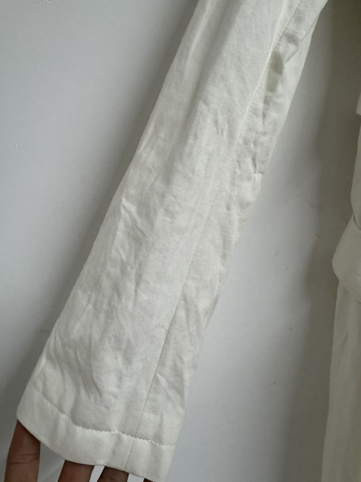 Ann Demeulemeester Ann Demeulemeester White Asymmetric Zip Belted Coat Jacket Size XS / US 0-2 / IT 36-38 - 8 Thumbnail