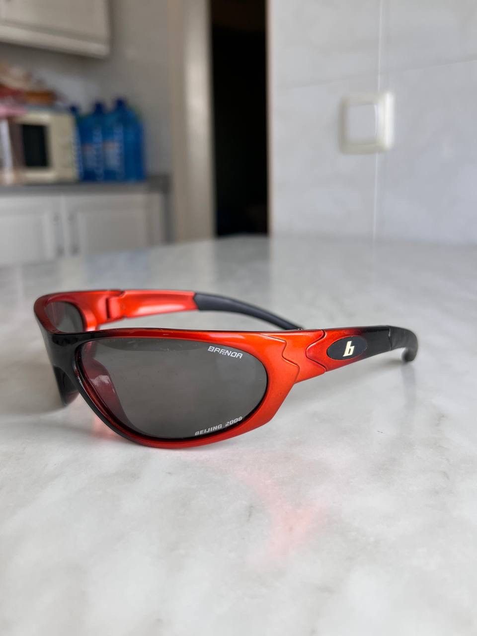 Japanese Brand Vintage Beijing 2008 Sports Brenda Oakley Style Sunglasses Size ONE SIZE - 2 Thumbnail
