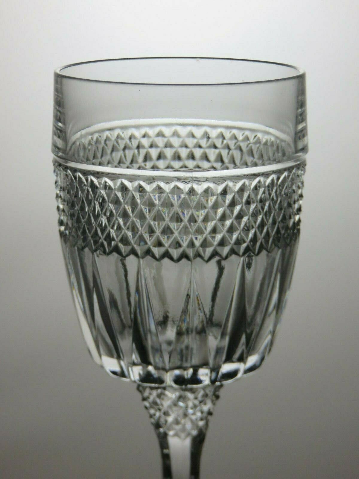 The Unbranded Brand Pressed Glass Claret Set Of 6 Wine Glasses 6" Size ONE SIZE - 5 Thumbnail