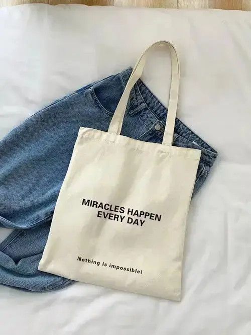 Tote Bag Vintage Japananese Brand Block in Black, Men's