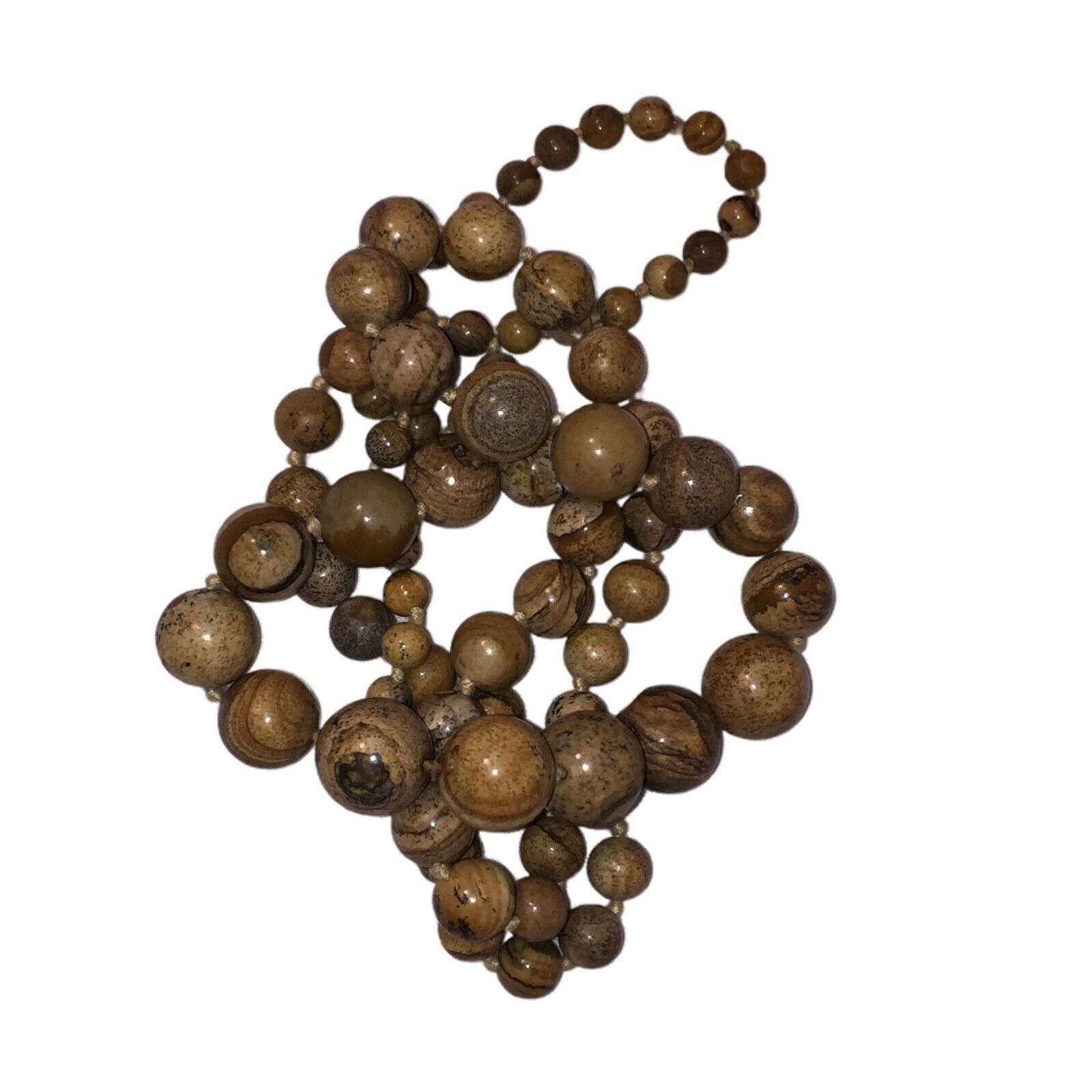 Designer Picture Jasper Graduated Bead Necklace Size ONE SIZE - 4 Thumbnail