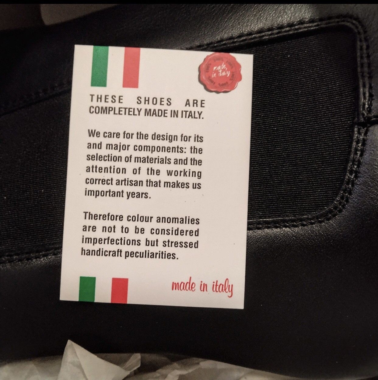 8 by YOOX Made in Italy by 8 Gothic black leather size 10.5/11 Size US 10.5 / IT 40.5 - 6 Thumbnail