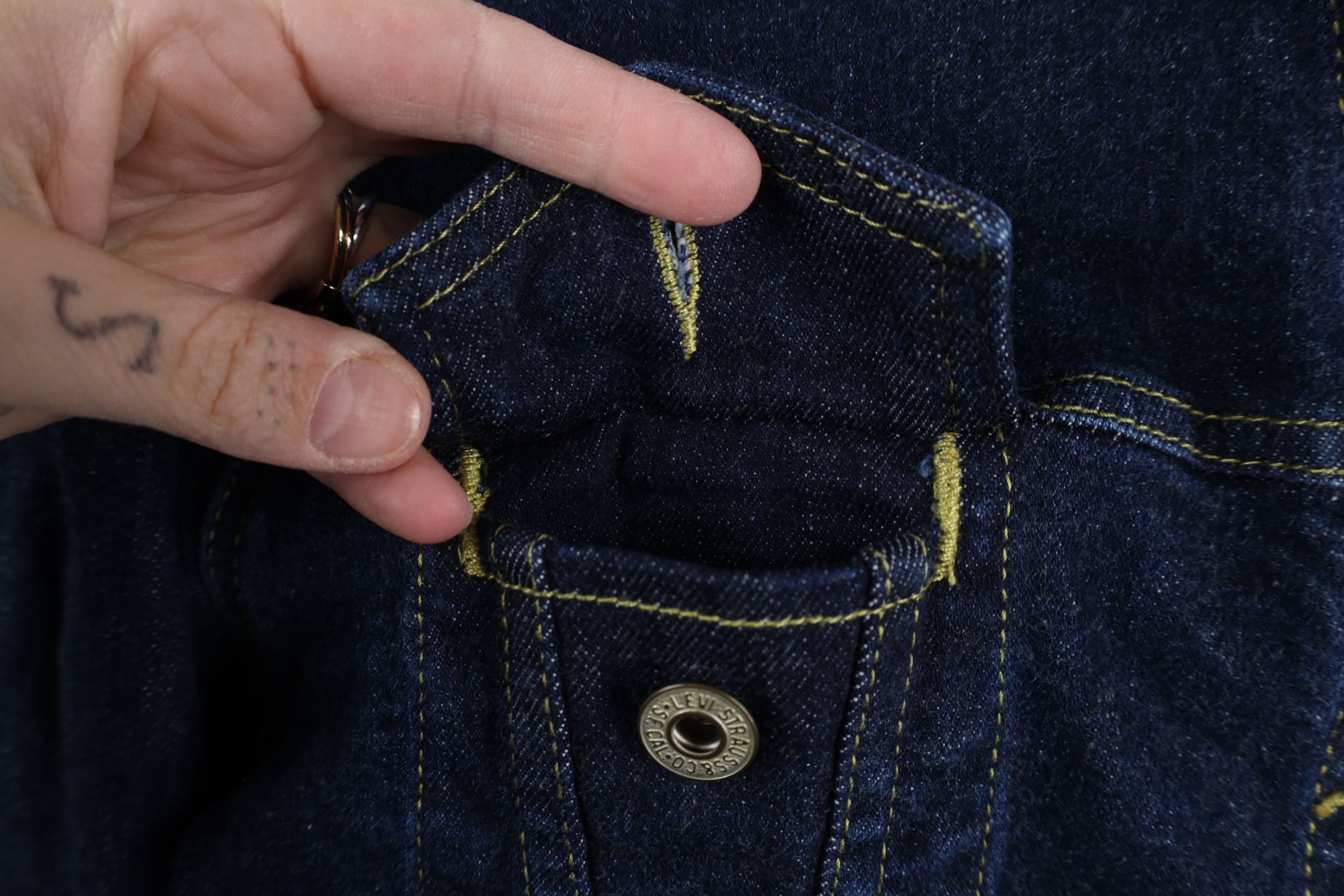 Levi's × Vintage Vintage Y2K 2000 Levis Denim Jean Trucker Jacket Blue Size S / US 4 / IT 40 - 8 Thumbnail