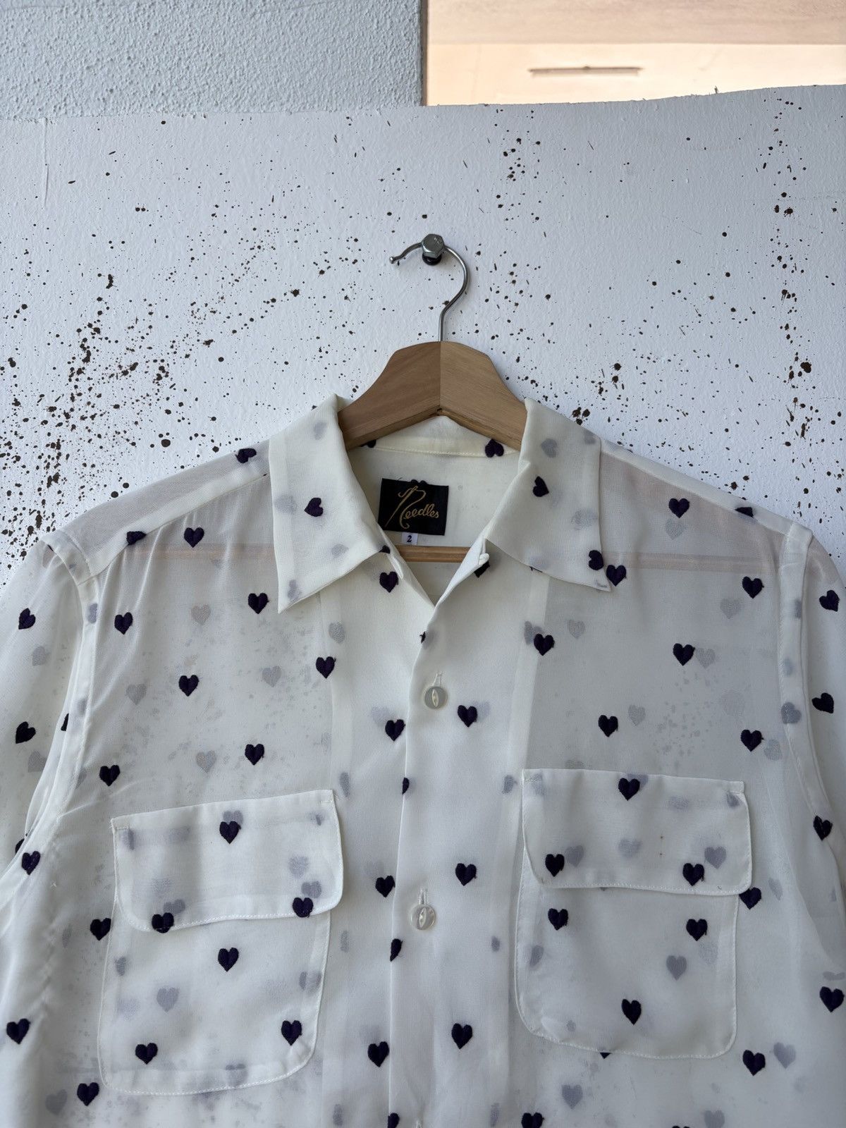 Needles Authentic Needles Heart-pattern Short Sleeve Shirt Nepenthes Size US M / EU 48-50 / 2 - 1 Thumbnail