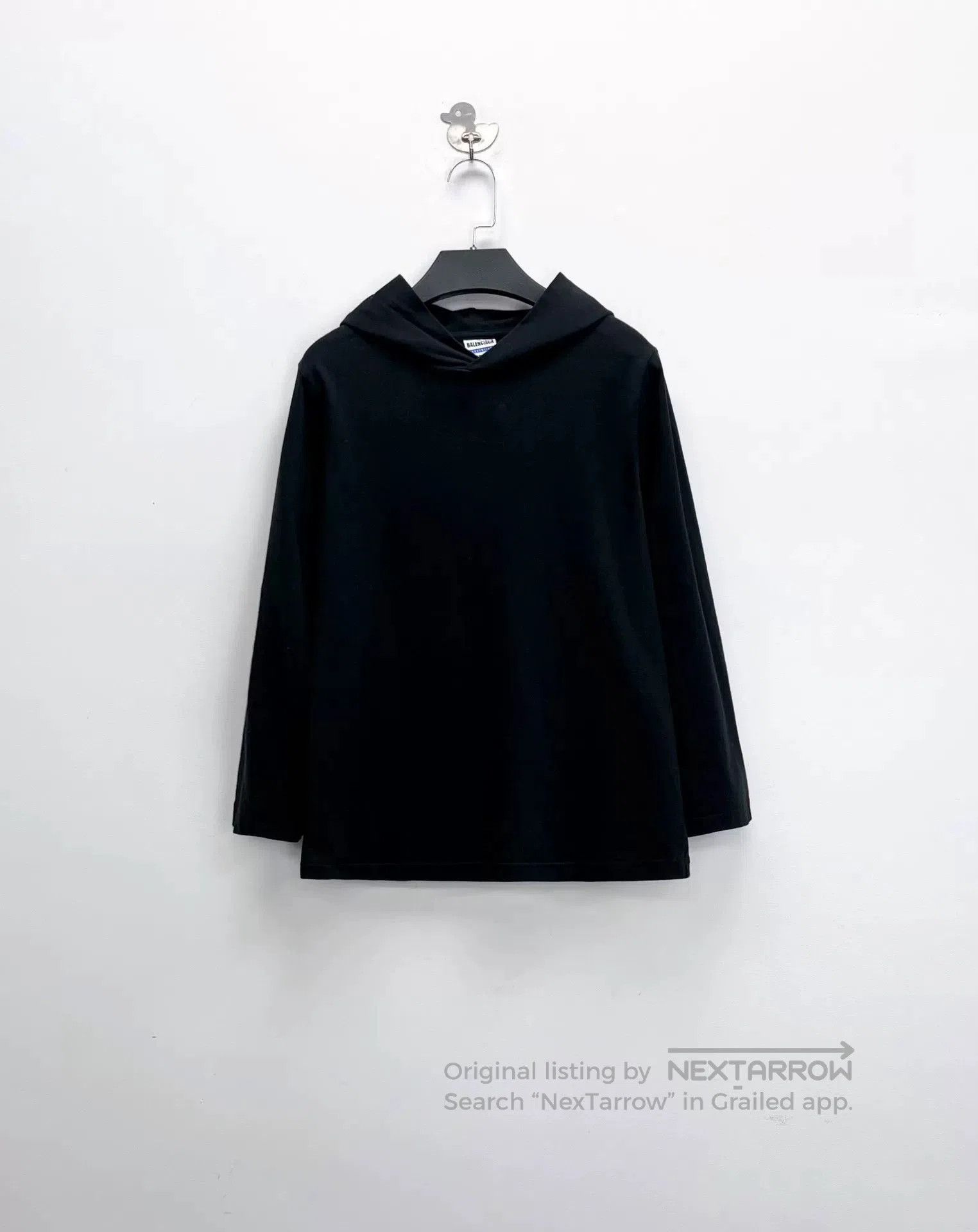 Balenciaga balenciaga black logo hooded sweatshirt. Size US L / EU 52-54 / 3 - 1 Thumbnail