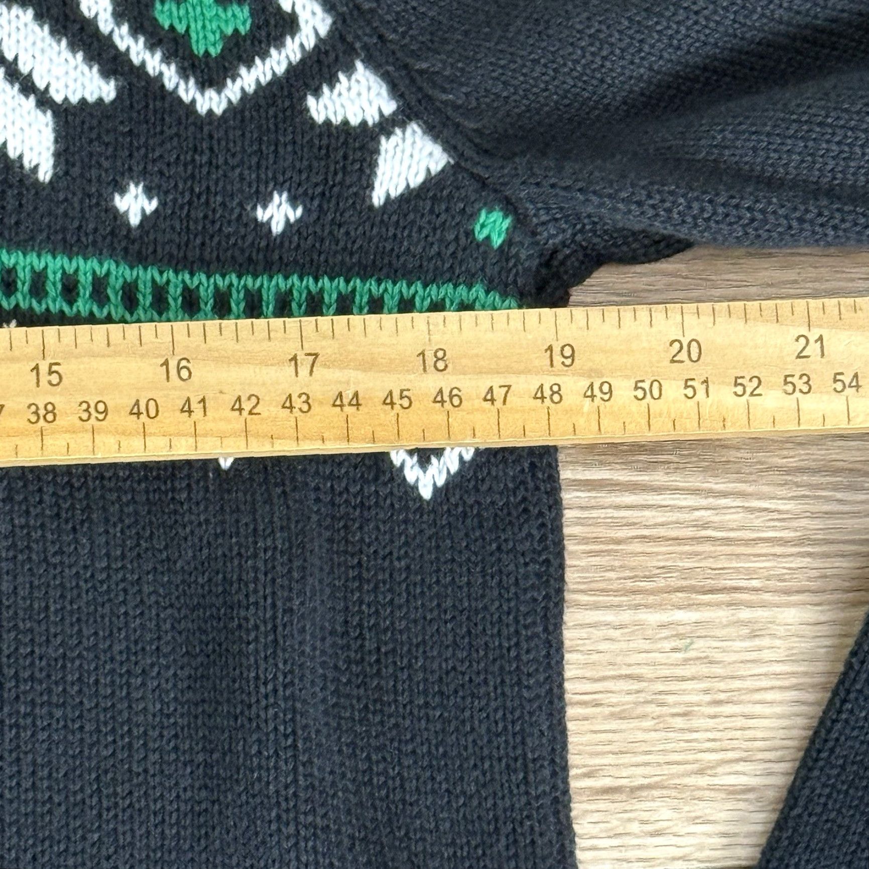 Chaps CHAPS Sweater 1/4 Zip 3/4 COLORFUL Snowflake Print Black/Green/White Size Small Mens Pullover Cotton Winter 1/4 Zip Mens Small Snowflake Print Sweater Size US S / EU 44-46 / 1 - 6 Thumbnail