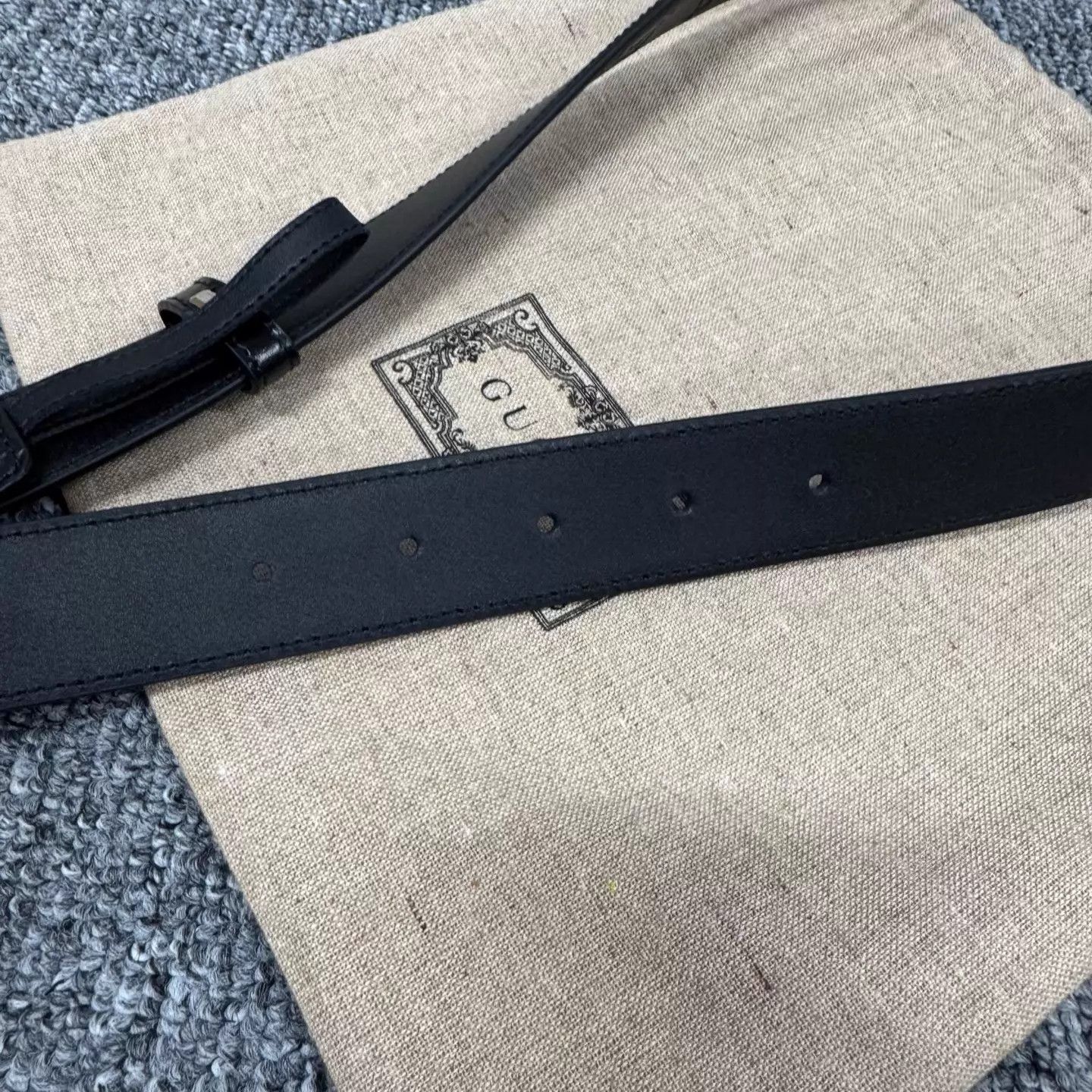 Gucci Gucci Double G Buckle & Embossed Belt 99 New 75/30 Size ONE SIZE - 7 Thumbnail