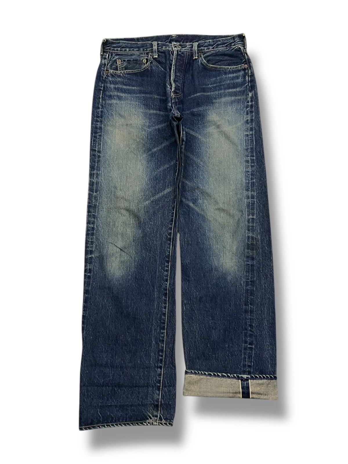 Evisu Baggy Vintage 90s Japanese Selvedge Denim “Osaka-inspired” Size US 32 / EU 48 - 2 Thumbnail
