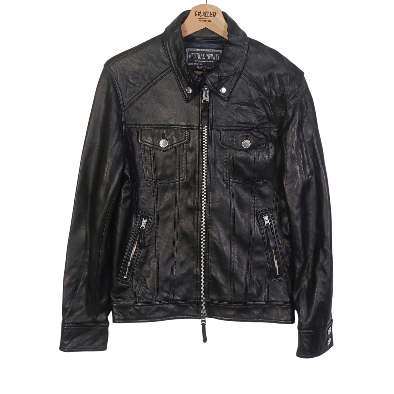 Japanese Brand Neutral Infinity Learther Men Jacket Size US M / EU 48-50 / 2 - 1 Thumbnail