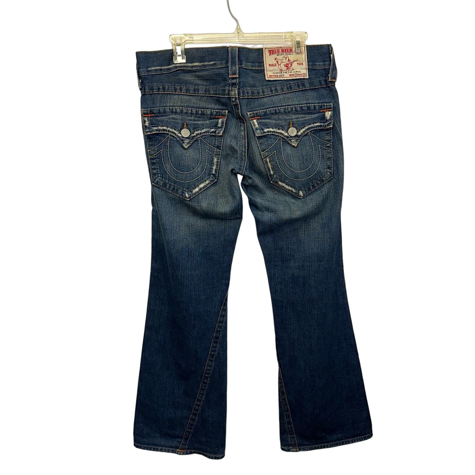 True Religion True Religion Joey Flared Denim Jeans Size 35" - 2 Thumbnail