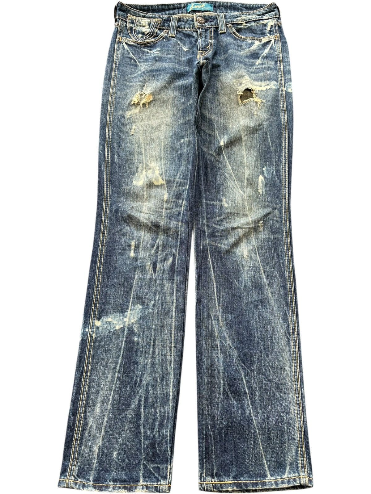 Levi's Vintage Levis Faded Wash Paint Splattered Distress Jeans Size 30" / US 8 / IT 44 - 1 Thumbnail