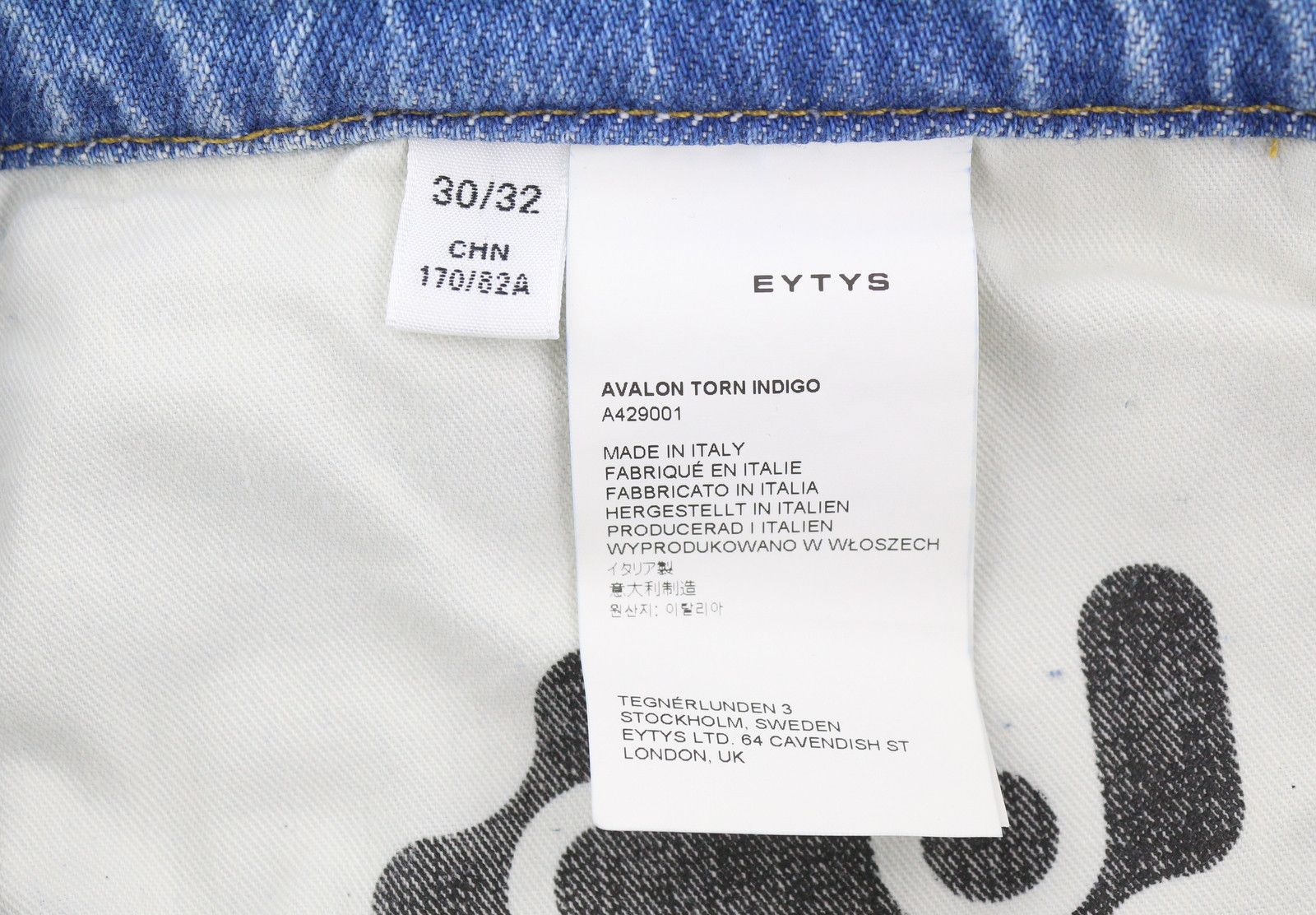 Eytys AVALON TORN INDIGO BOOTCUT W30/L32 RRP370 88890 Size 30" / US 8 / IT 44 - 8 Thumbnail