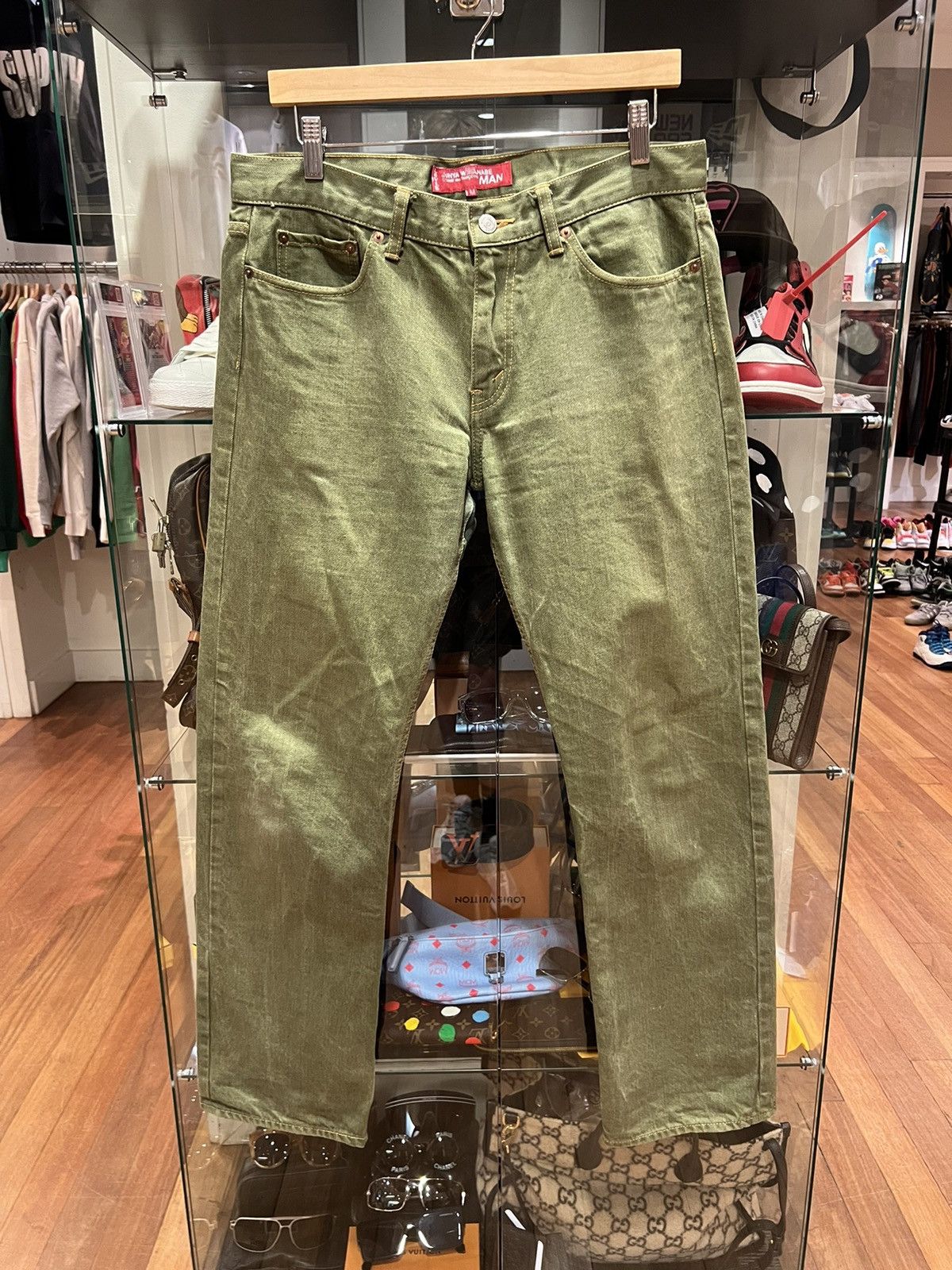 Comme des Garcons 2006 Junya Comme Des Garçons Levi’s ‘Bullseye’ Denim Olive Size US 32 / EU 48 - 5 Thumbnail
