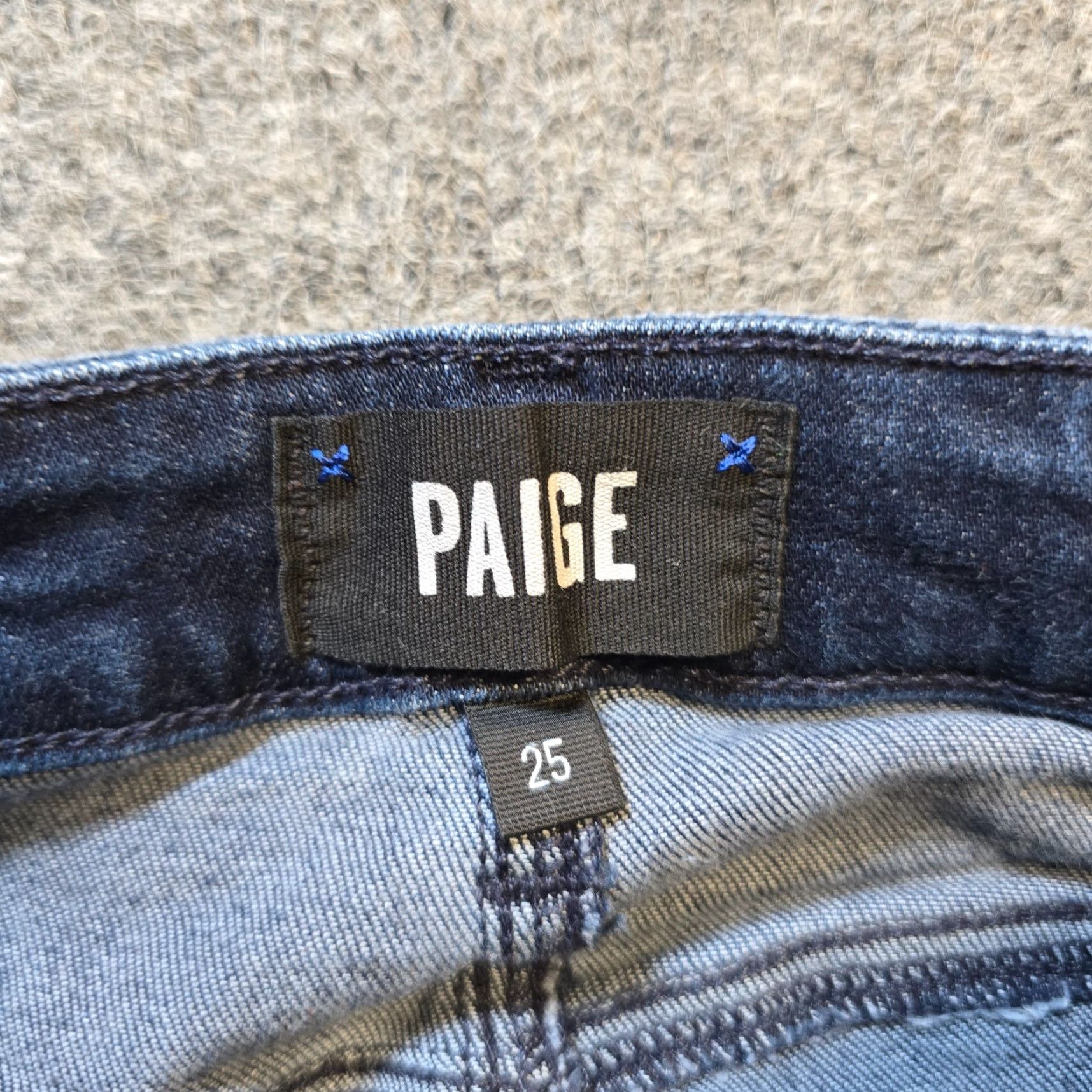 Paige Paige Jeans Womens Size 25 Blue Hoxton Slim Distressed Raw Hem Split Seam Casual Jeans Slim Blue Paige Womens Size 25 Distressed Size 42" / US 20 - 4 Thumbnail