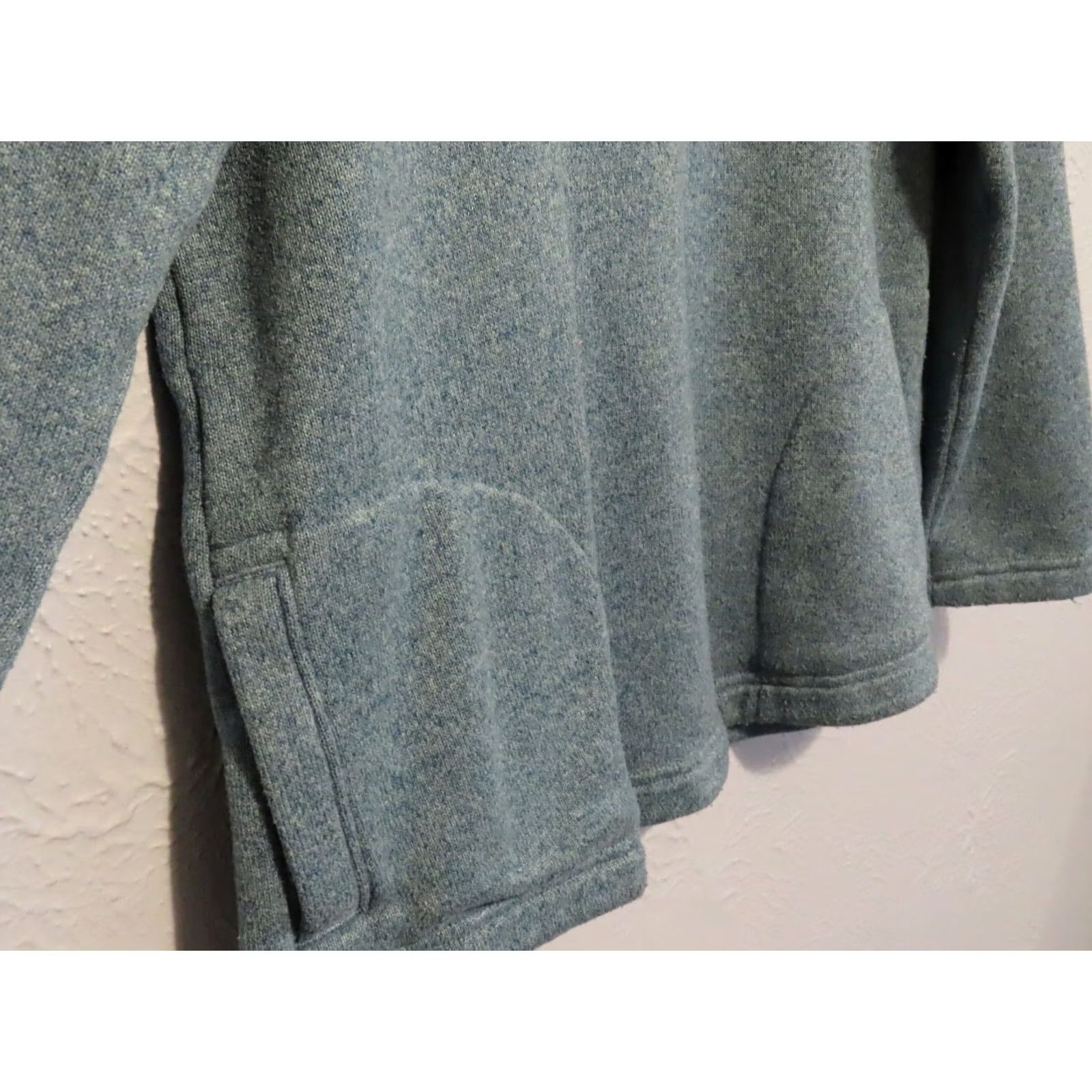 Vintage L.L. Bean Heather Blue Cowl Neck Womens XL Fleece Pullover Sweatshirt Sweater Size XL / US 12-14 / IT 48-50 - 4 Thumbnail
