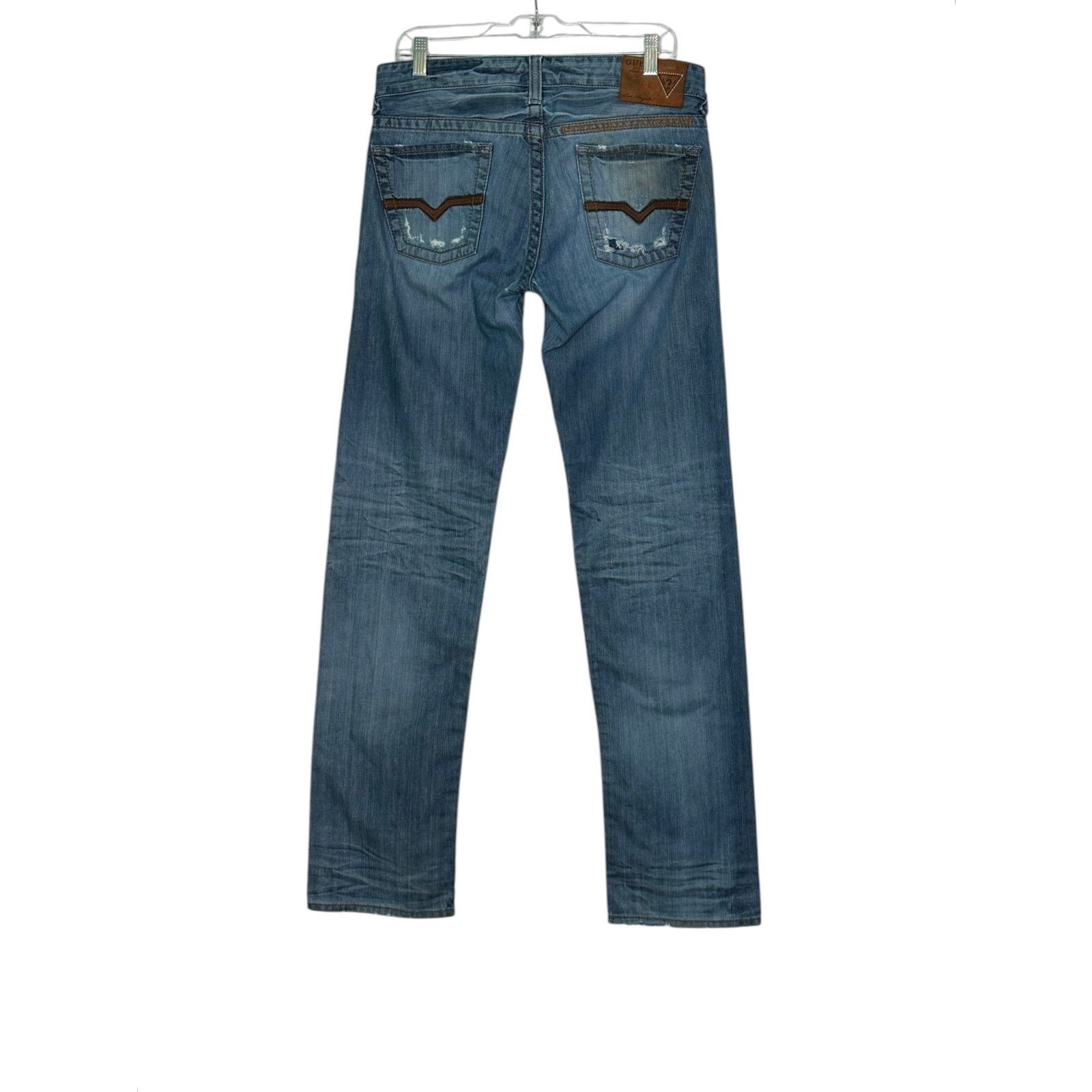 Guess GUESS Rebel Regular Studded Distressed Jeans size 30 Size US 30 / EU 46 - 21 Thumbnail