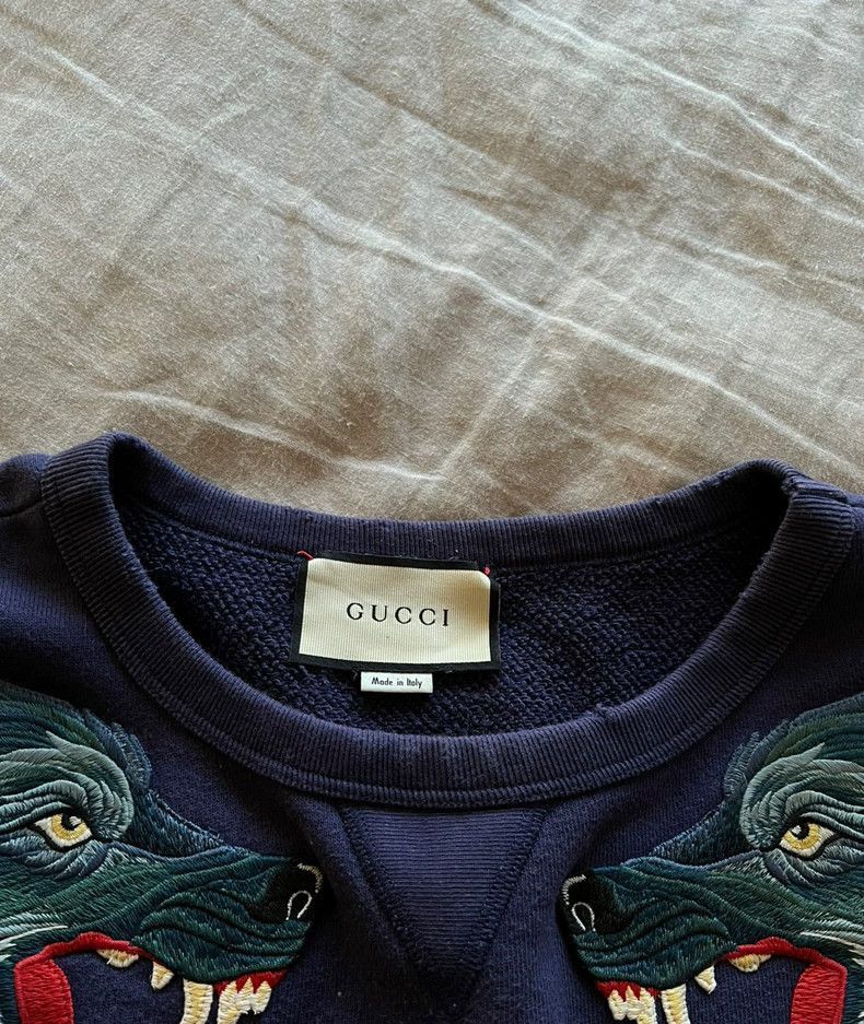 Gucci Gucci Wolf Print Crewneck Sweatshirt-2507 Size US M / EU 48-50 / 2 - 7 Thumbnail