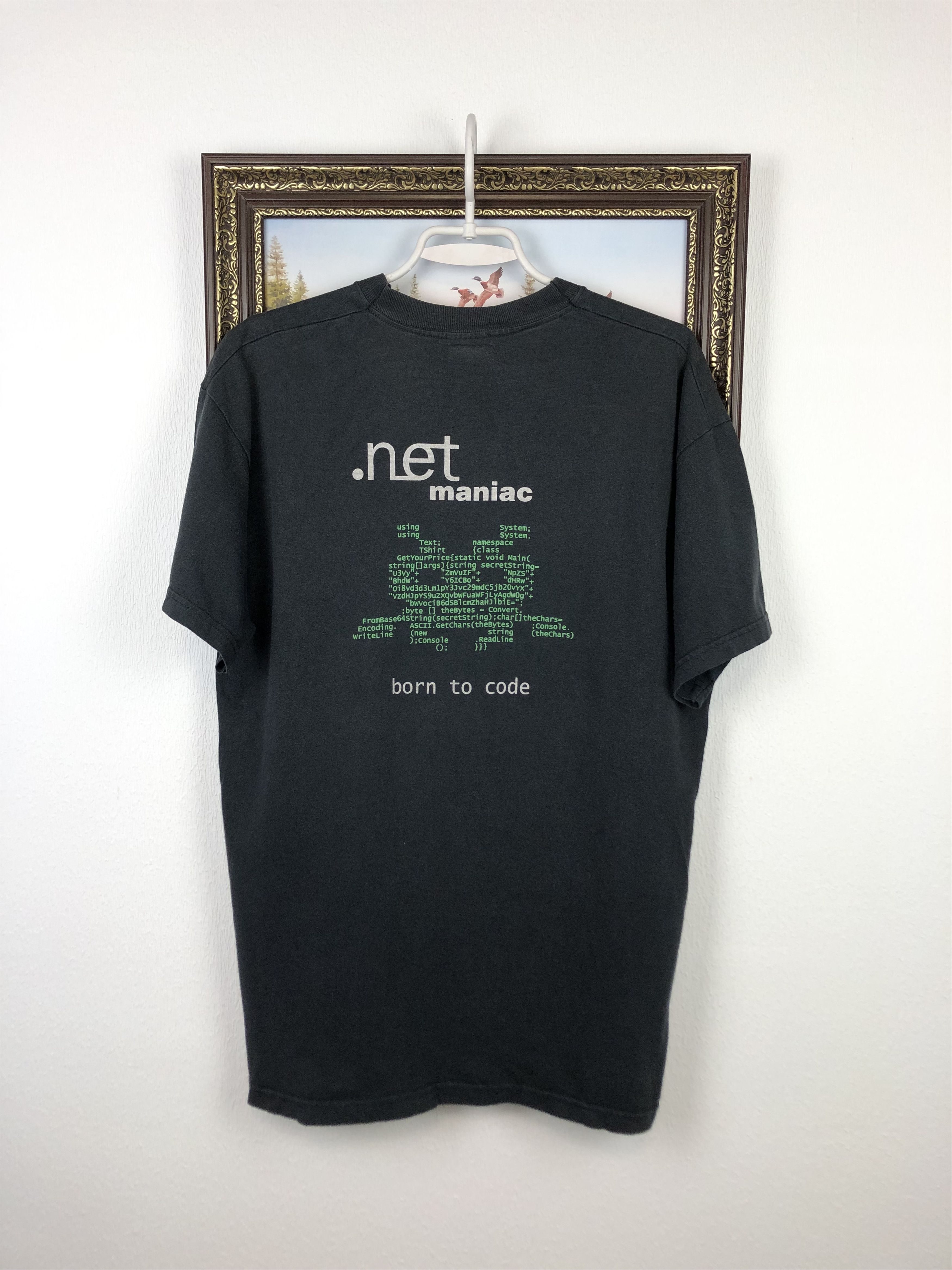 Vintage Vintage Microsoft Maniac Shirt Developer Shirt Born To Code Size US L / EU 52-54 / 3 - 1 Thumbnail