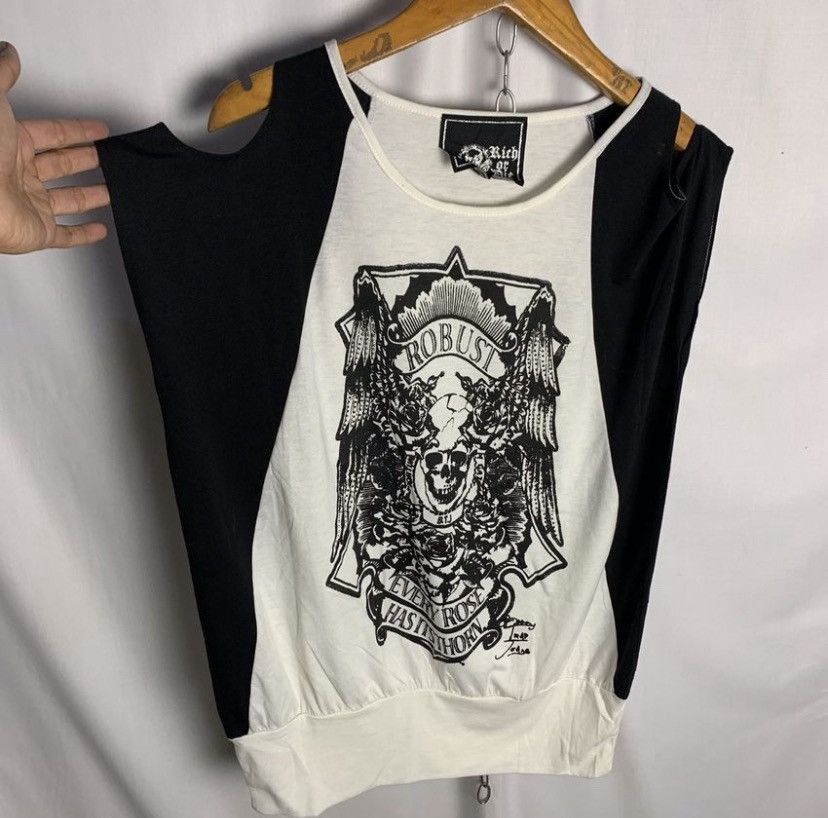 Japanese Brand Rich or Die Anarchy Punk Tanktop Size L / US 10 / IT 46 - 2 Thumbnail