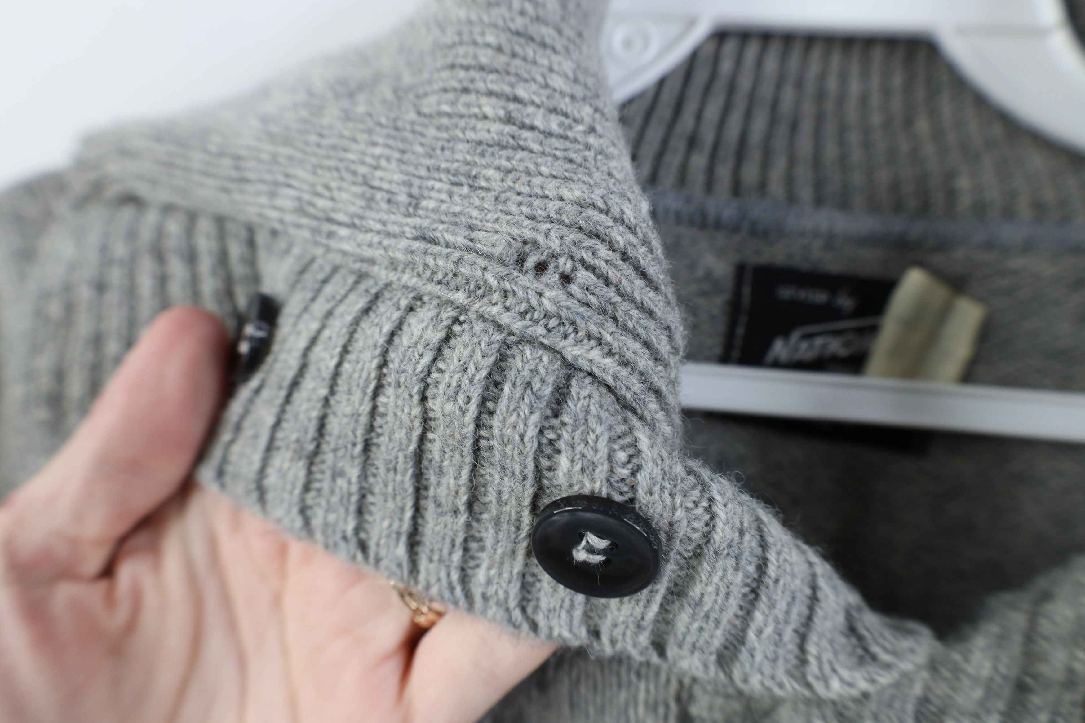 Vintage Vintage 70s Streetwear Collared Pocket Sweater Gray USA Size US L / EU 52-54 / 3 - 6 Thumbnail
