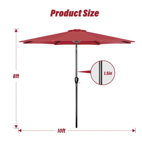 Designer × Homemade 10' Patio Umbrella Outdoor Table Market Yard Umbrella with P Size US L / EU 52-54 / 3 - 6 Thumbnail