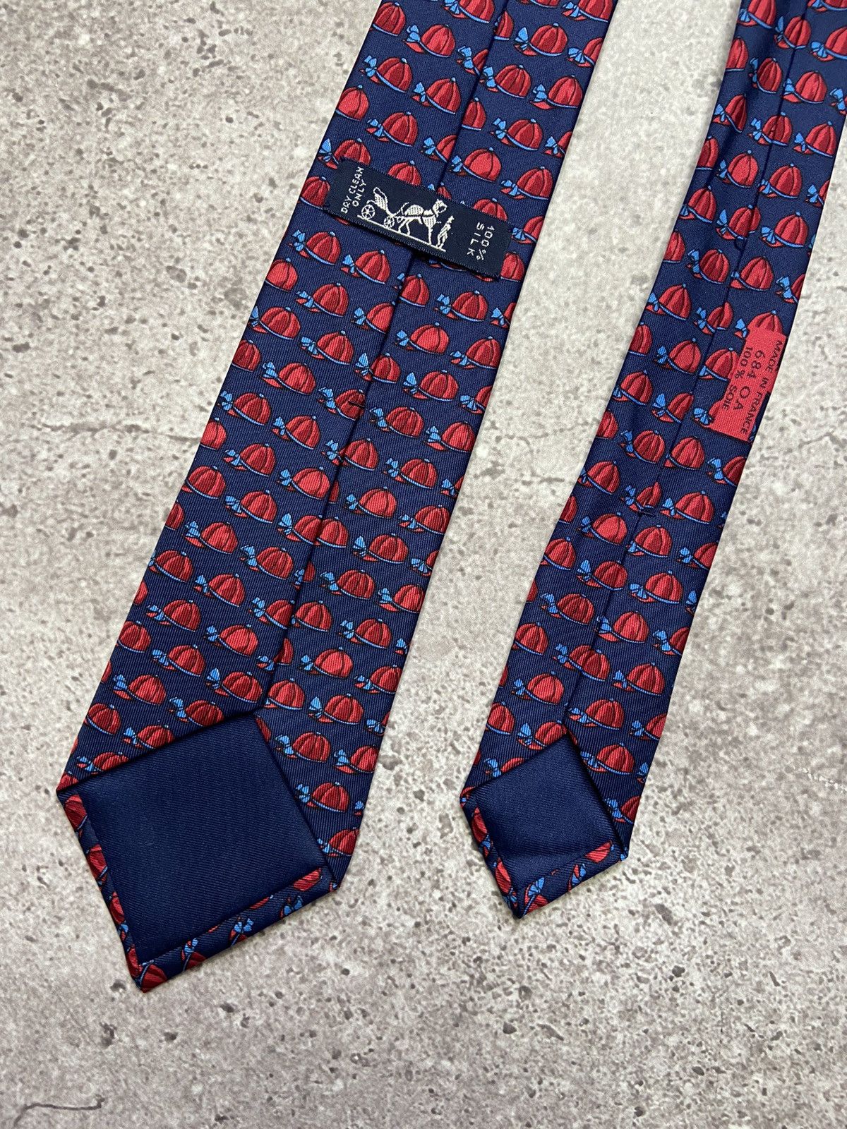 Hermes Hermes Silk Tie Jockey Cap print Size ONE SIZE - 3 Thumbnail