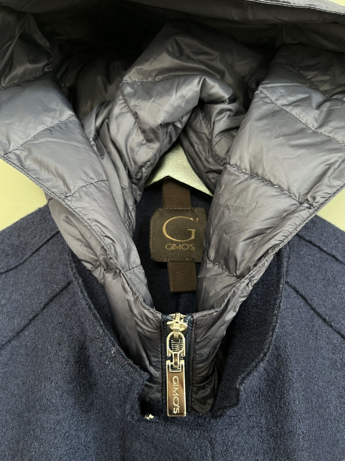 Gimo's Gimos Blue Wool Parka w/ Detachable Down Hood & Vest Size L / US 10 / IT 46 - 7 Thumbnail
