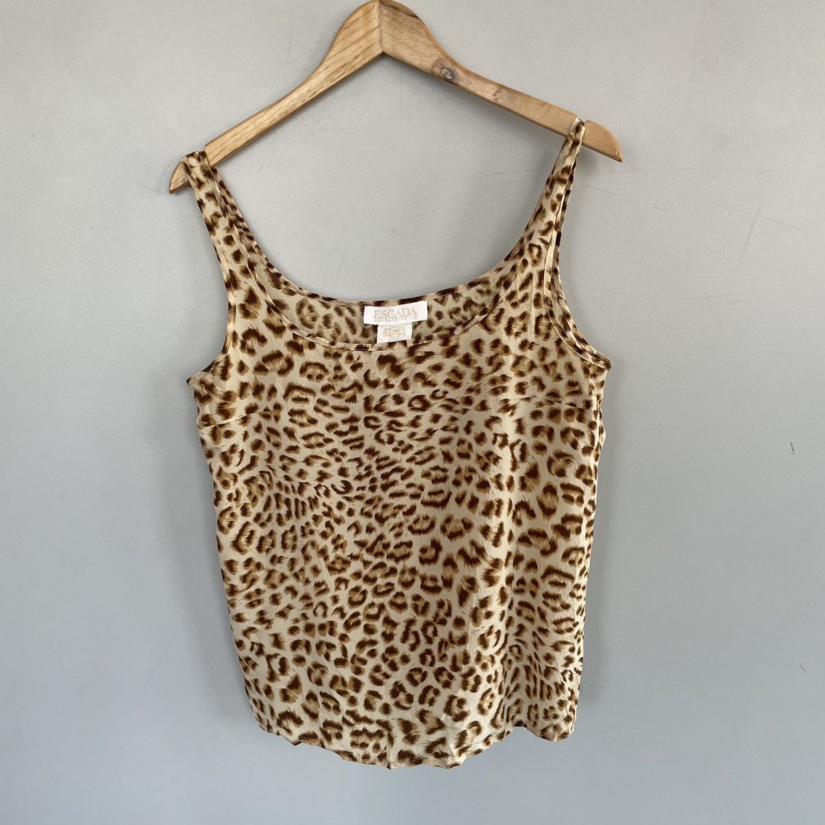 Escada × Vintage Vintage 90’s Escada Margaret Ley tank top leopard Size S / US 4 / IT 40 - 1 Thumbnail