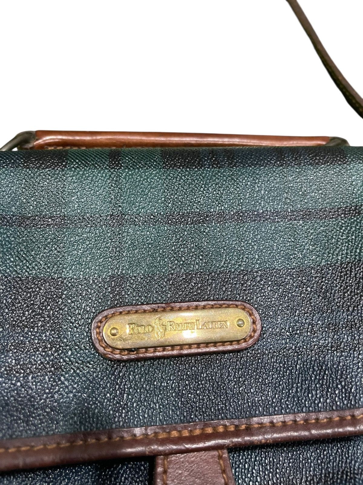 Polo Ralph Lauren Vintage Polo Ralph Lauren Plaid Crossbody Leather Bag Size ONE SIZE - 2 Thumbnail