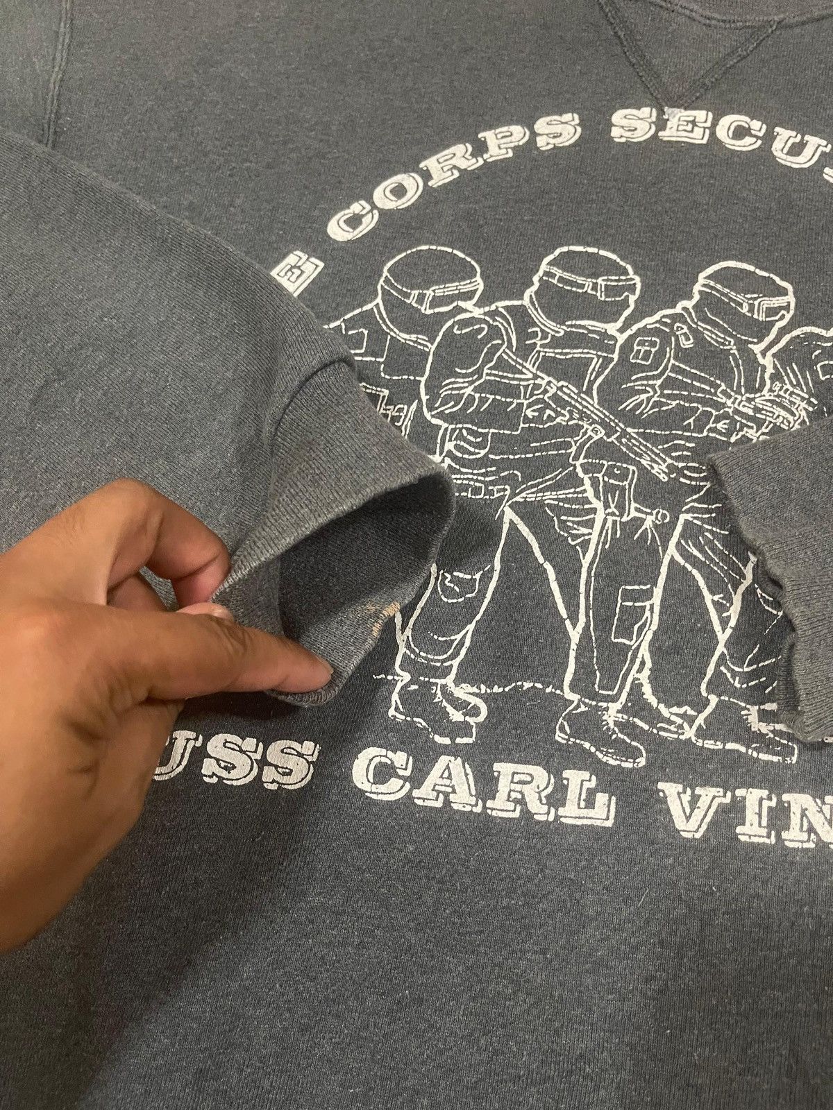 Russell Athletic Vintage 90s Marine Corps Security Force USS Carl Vinson Size US XL / EU 56 / 4 - 5 Thumbnail