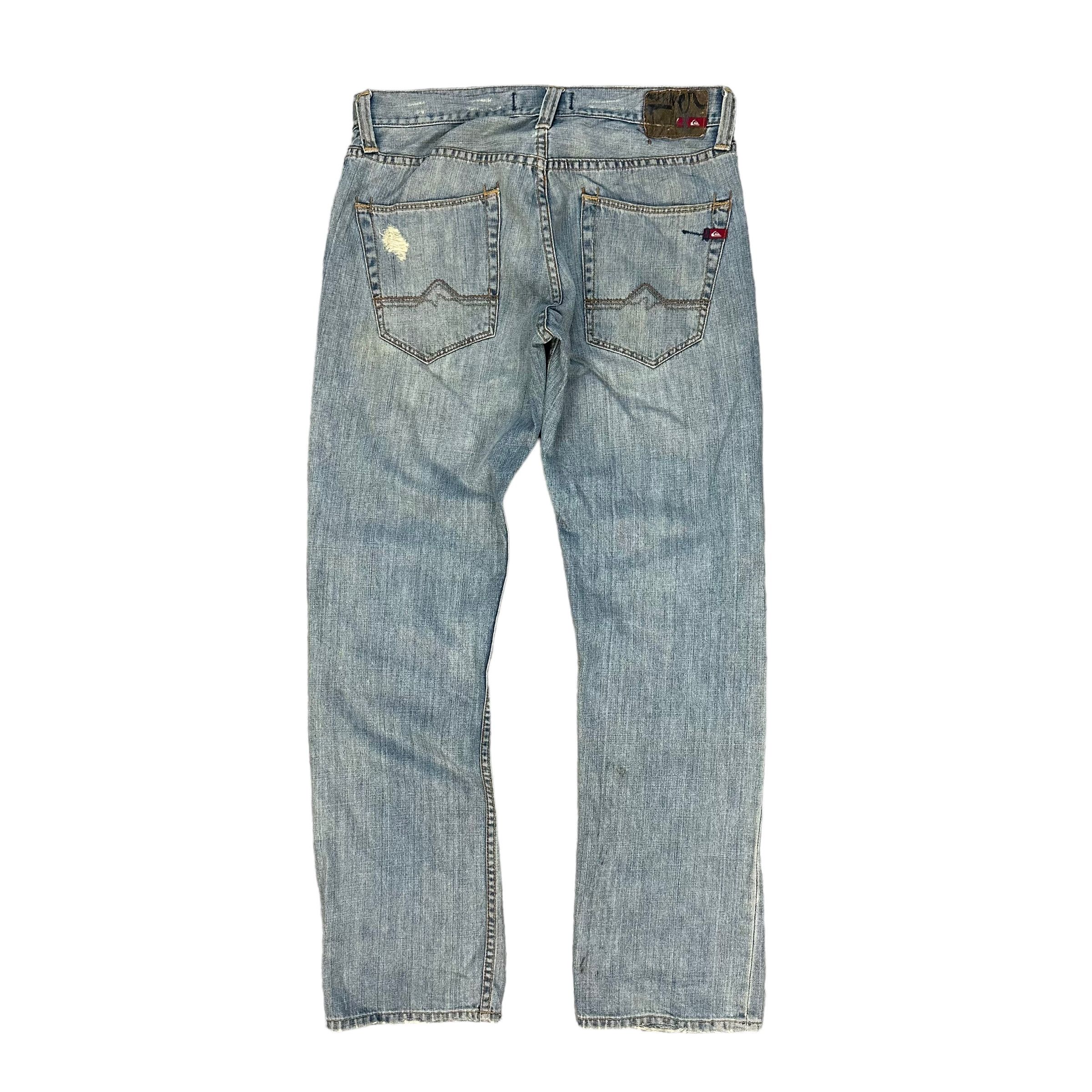 Quiksilver QUIKJEAN STRAIGHT FIT DISTRESS DENIM PANT #8862-032 Size US 34 / EU 50 - 11 Thumbnail