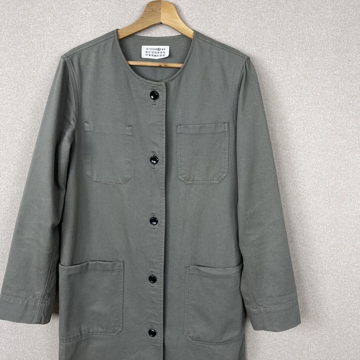 VINTAGE 90s MAISON MARGIELA KHAKI CANVAS COAT