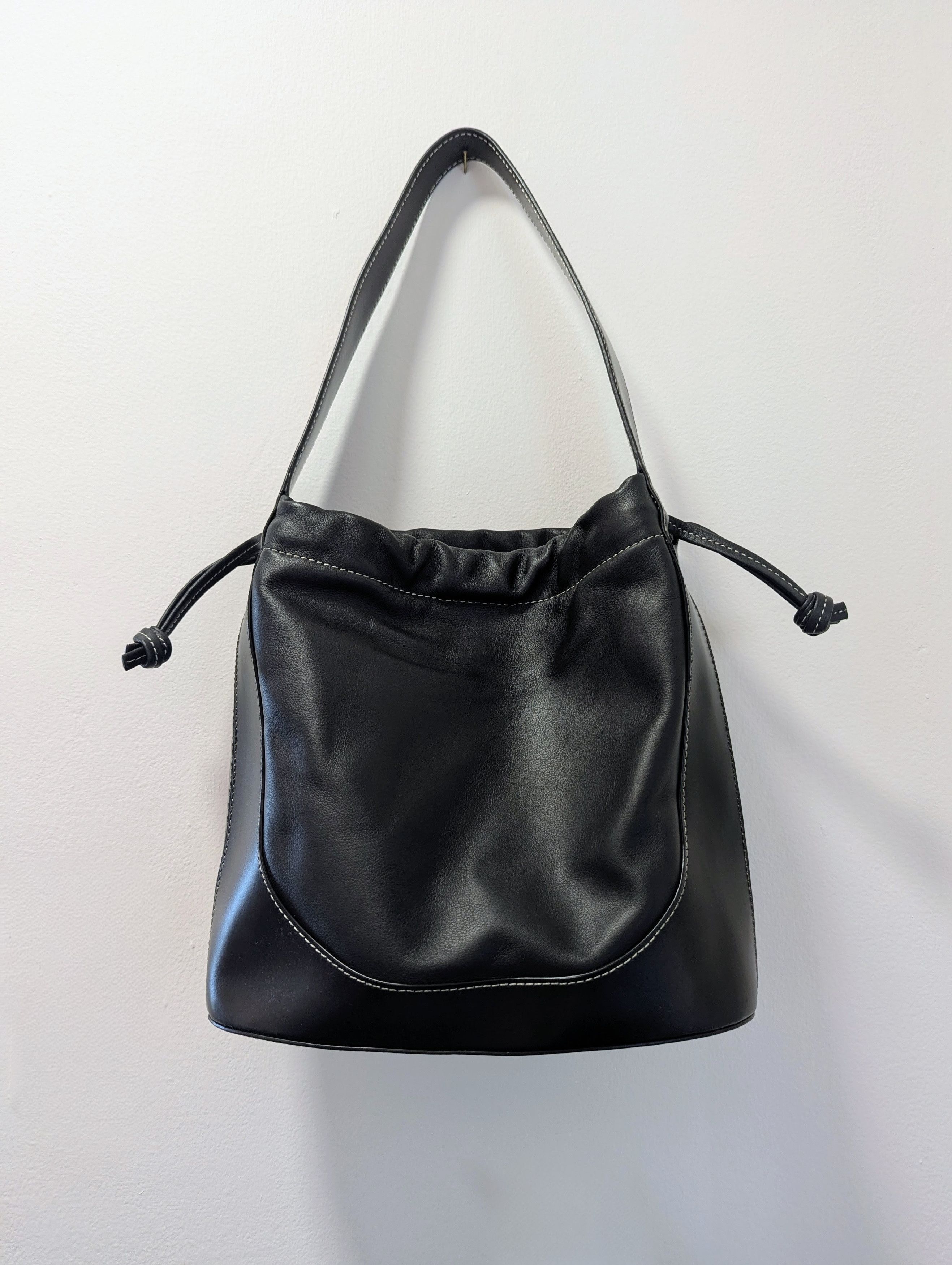 Staud STAUD Cinch Leather Bucket Bag in Black LIKE NEW Size ONE SIZE - 6 Thumbnail