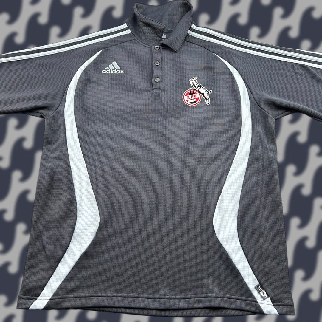 Adidas adidas FC Koln 2006 2007 Mens Football Polo Shirt Gray Large Short Sleeve Polo Shirt Football Mens Adidas Gray 2006 2007 Size US L / EU 52-54 / 3 - 1 Thumbnail