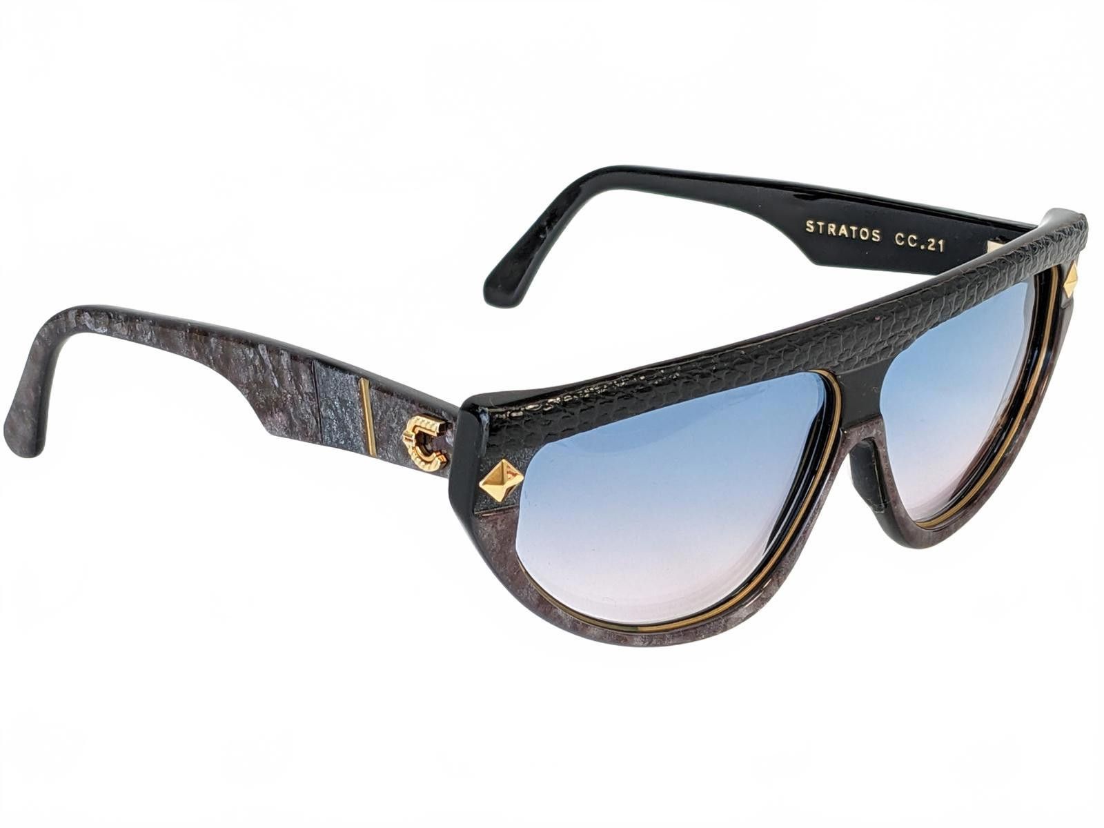 Other Claudia Carlotti France Stratos CC21 Snake Sunglasses Black Size ONE SIZE - 9 Thumbnail