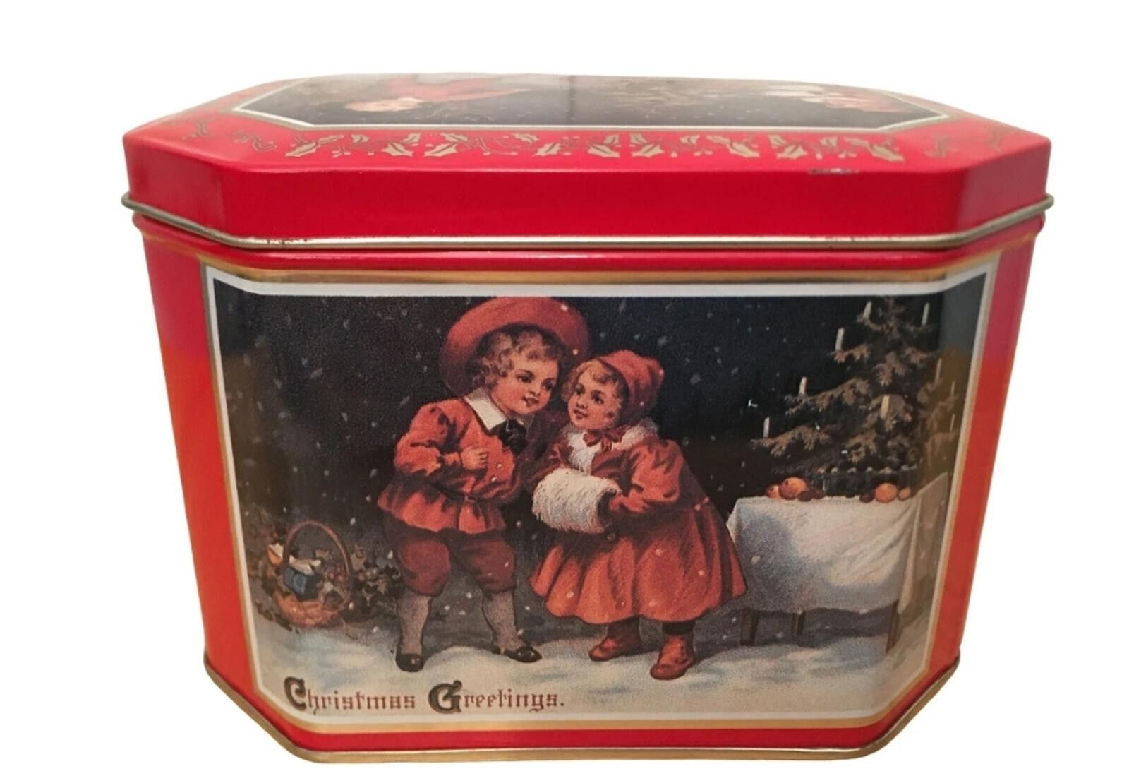 Designer The Tin Box Company of Americah Christmas Greetings Tin Size ONE SIZE - 1 Thumbnail