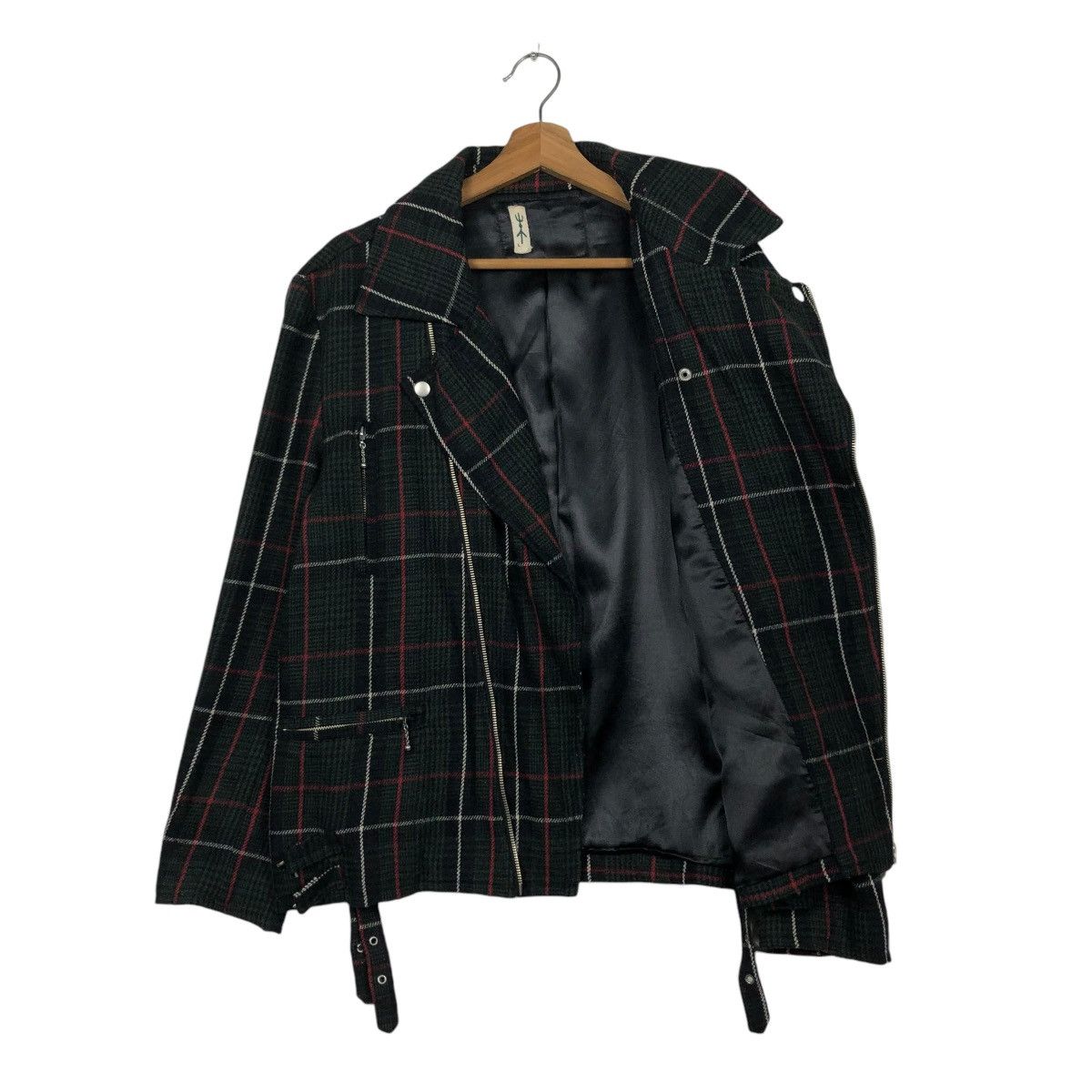 Japanese Brand 🔥VINTAGE BIKER JACKET DOUBLE COLLAR HIKARI ISSEY MIYAKE Size US L / EU 52-54 / 3 - 13 Thumbnail