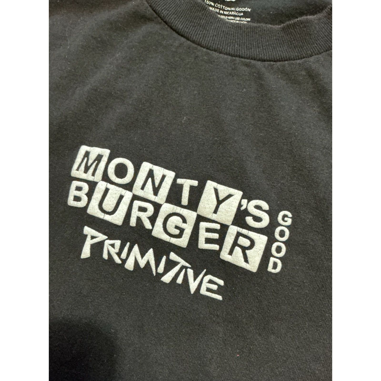 Primitive VINTAGE Primitive Skateboarding X Monty’s Good Burger Plant Based L/S Graphic T-Shirt 2XL Black Puff Print Boys Womens Mens Size US XXL / EU 58 / 5 - 6 Thumbnail