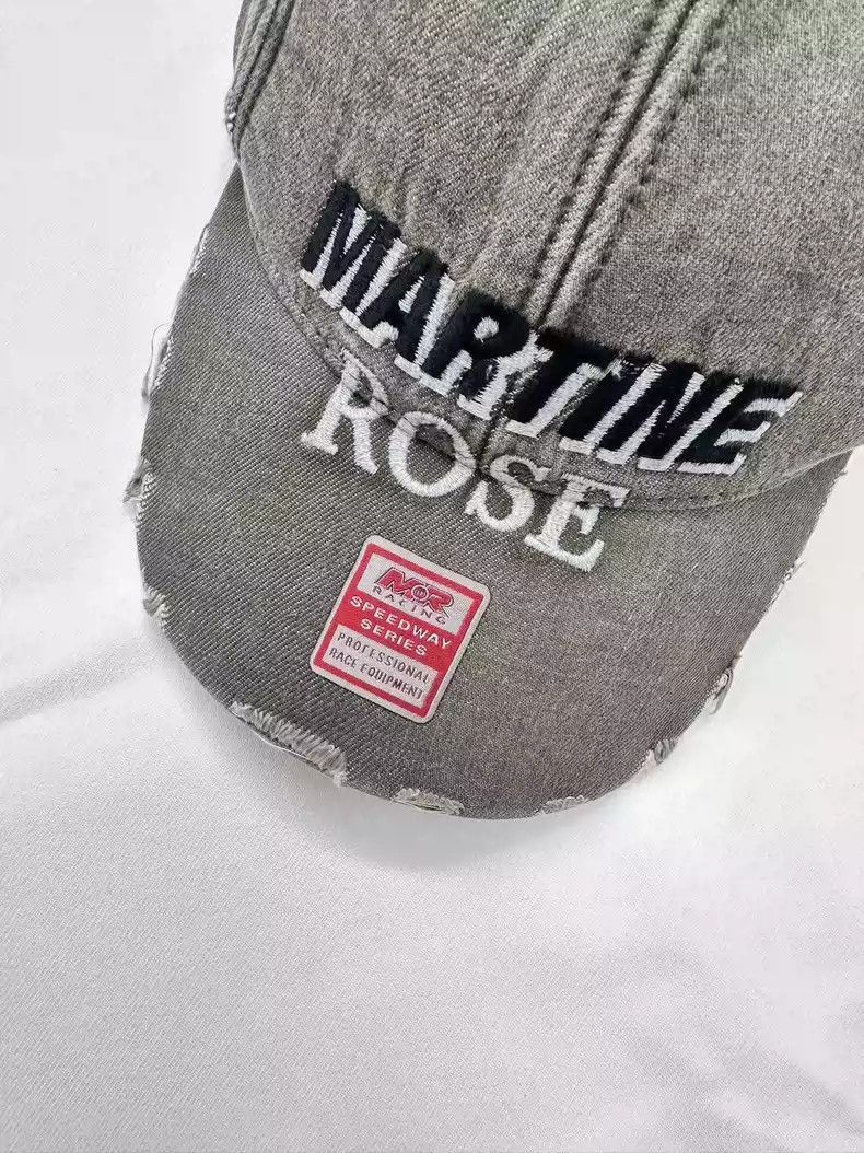 Martine Rose Martine Rose destroyed LOGO embroidery curveball cap Cap -2 Size ONE SIZE - 4 Thumbnail