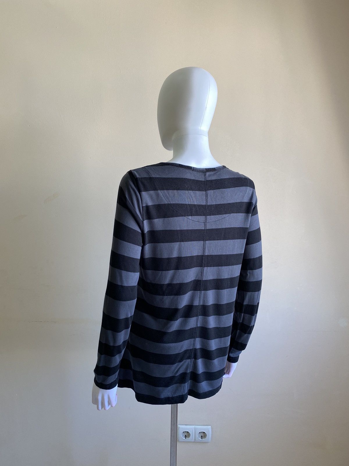 Gudrun Sjoden Gudrun Sjoden Womens Striped Black/Grey Long Sleeve Top Size M / US 6-8 / IT 42-44 - 6 Thumbnail
