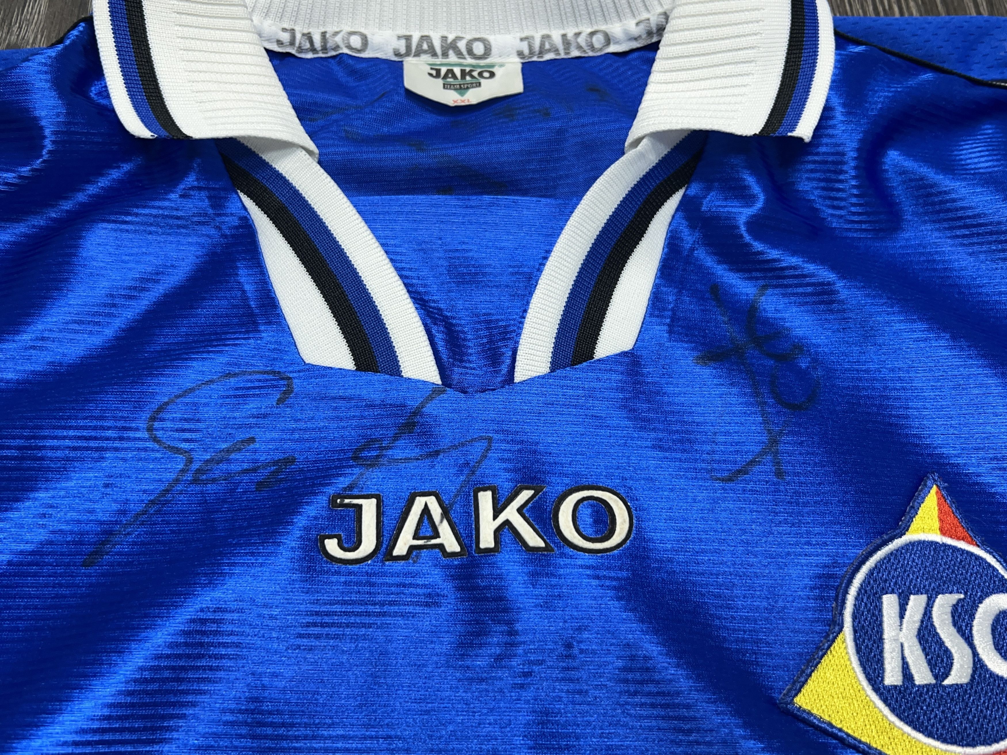 Other Jako Karlsruher SIGNED Autograph 2000 Football Shirt Jersey Size US XXL / EU 58 / 5 - 4 Thumbnail