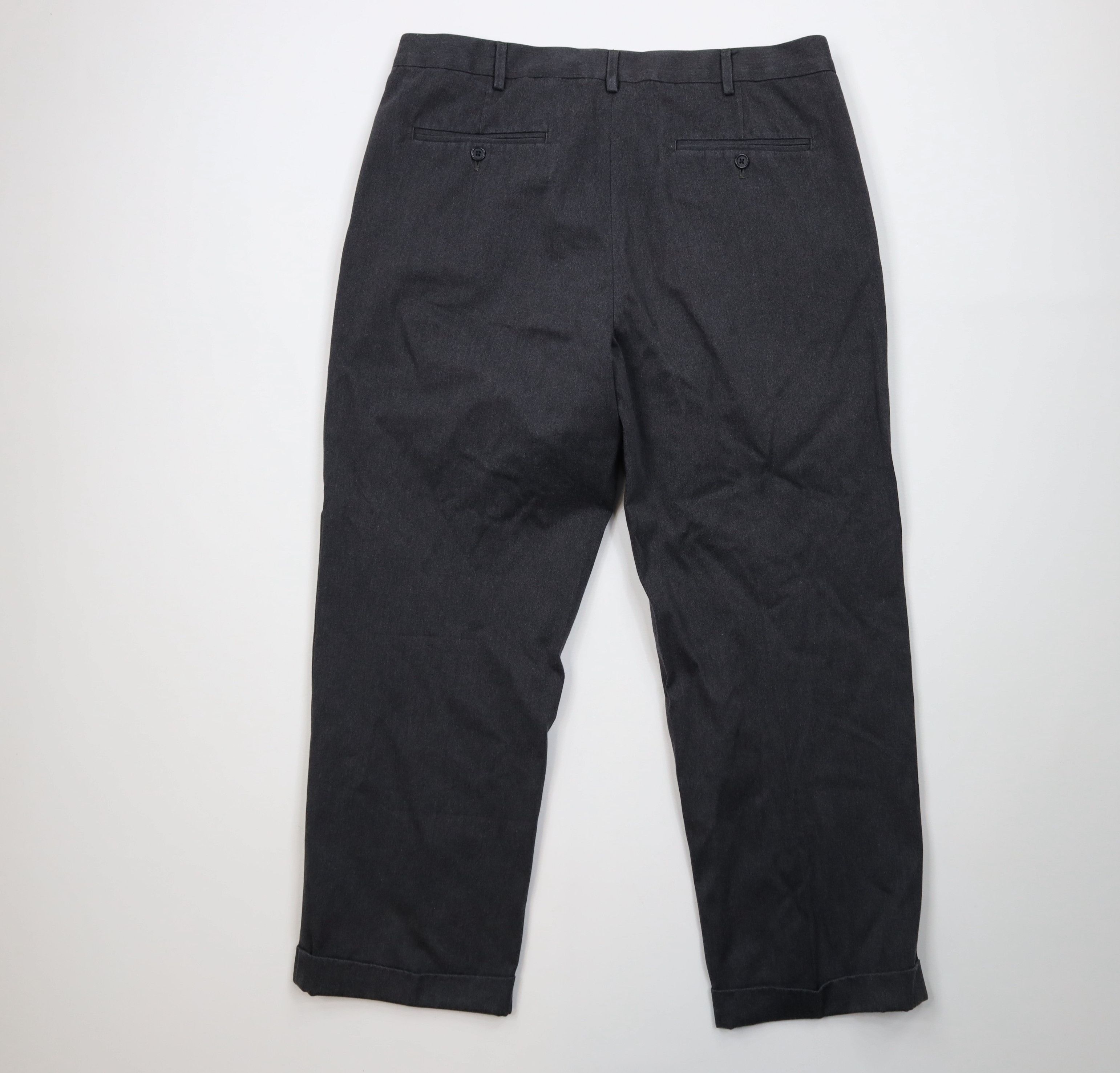 Lands' End Vintage 90s Lands End Heavyweight Wide Leg Chino Pants Size US 38 / EU 54 - 9 Thumbnail