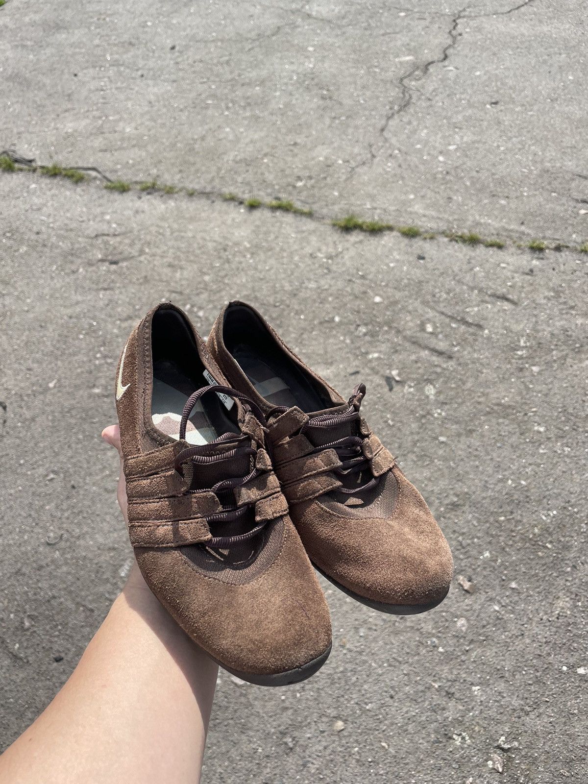 Nike × Vintage Nike Brown suede Ballet flats Size US 6.5 / IT 36.5 - 5 Thumbnail