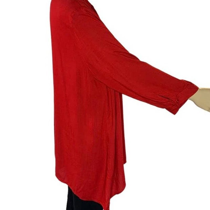 Chicos Chicos Women's Size 1 US 8 Top Tunic Asymmetrical Red NEW Size M / US 6-8 / IT 42-44 - 8 Thumbnail