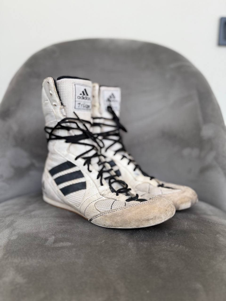 Adidas Adidas Tygun 00s Y2K Leather Wrestling Boxing Boots Size 6 Size US 7.5 / IT 37.5 - 1 Thumbnail
