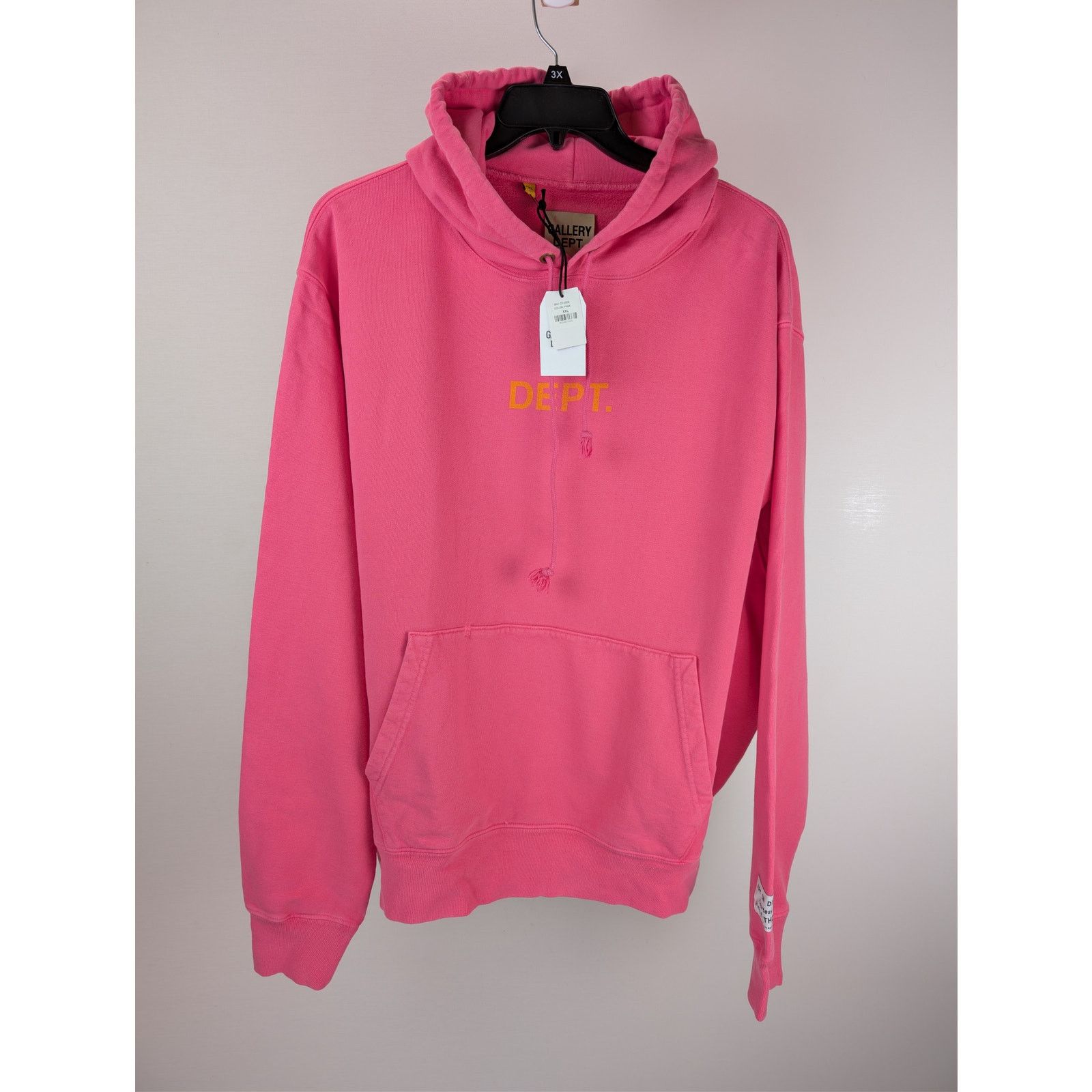 Gallery Dept. o1rshd1 Sweater Dept Logo Hoodie in Flo Pink Size US XXL / EU 58 / 5 - 2 Thumbnail