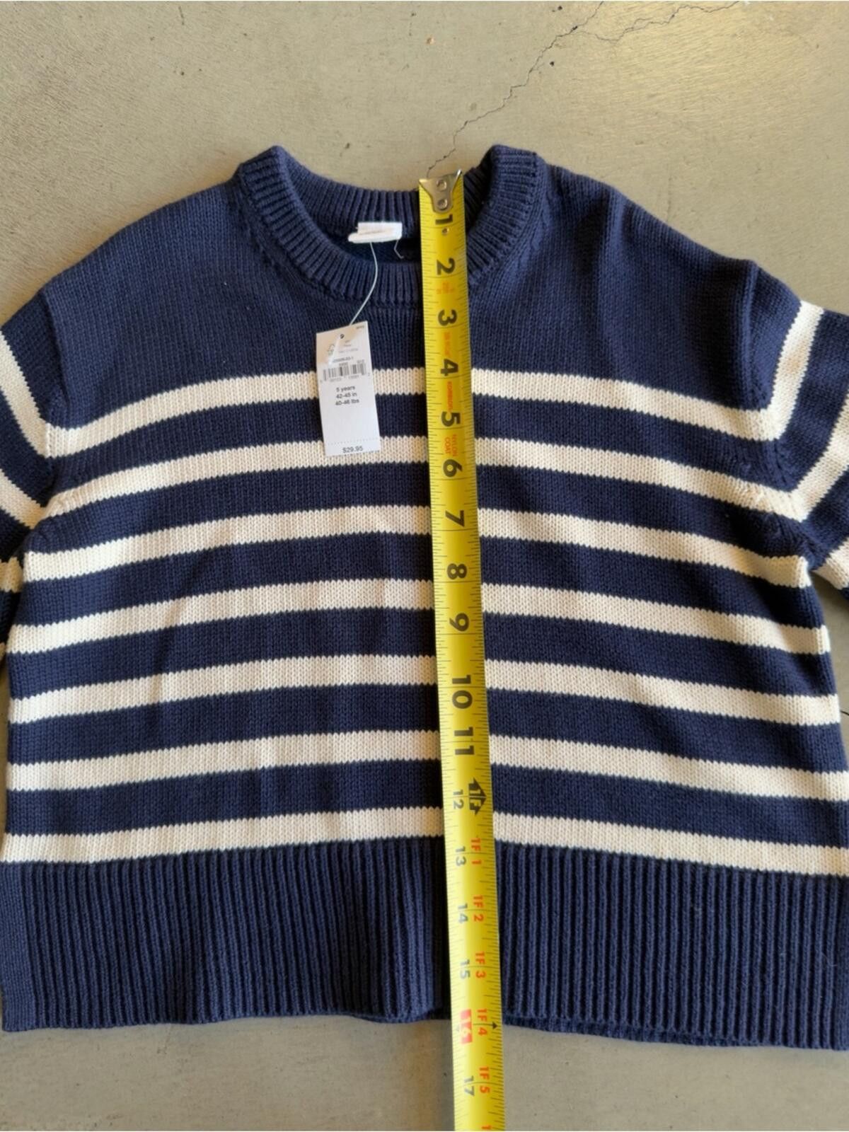 Gap Baby Gap / Striped Knit Sweater / Navy / 5T Size US XXS / EU 40 - 4 Thumbnail