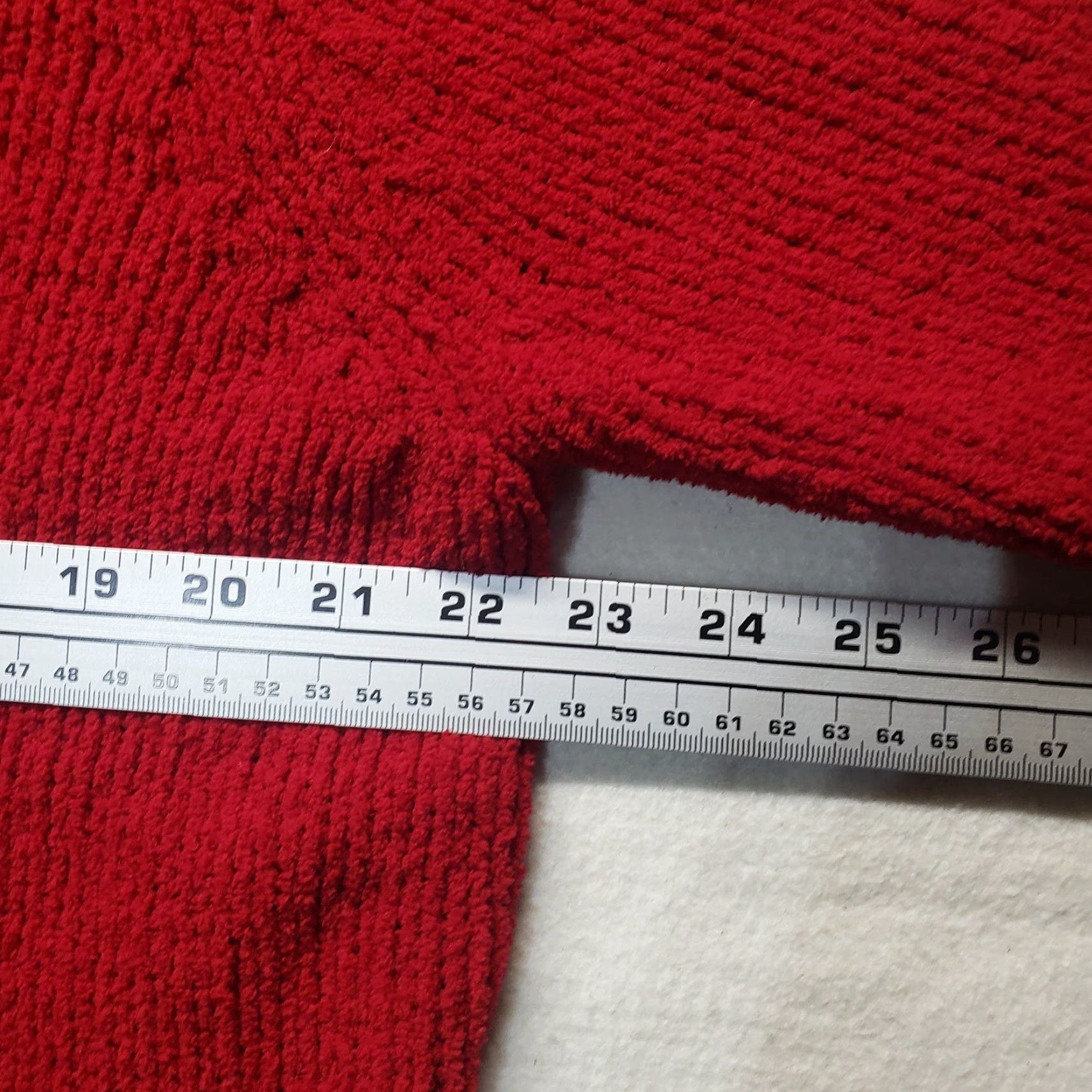 Basic Editions VINTAGE Basic Editions Sweater Shirt Women M Red Solid Cable-Knit V-Neck Pullover 90s Womens Size M / US 6-8 / IT 42-44 - 5 Thumbnail
