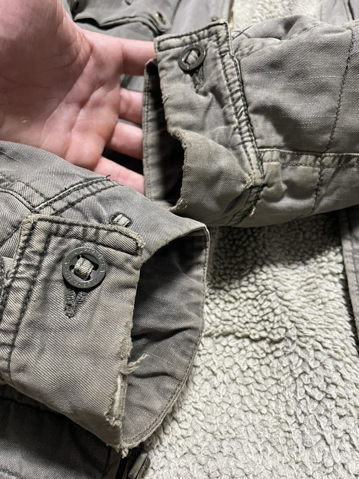 Alpha Industries × Vintage Vintage 90s Alpha Industries Sherpa Lined Field Jacket USA Size US XL / EU 56 / 4 - 14 Thumbnail